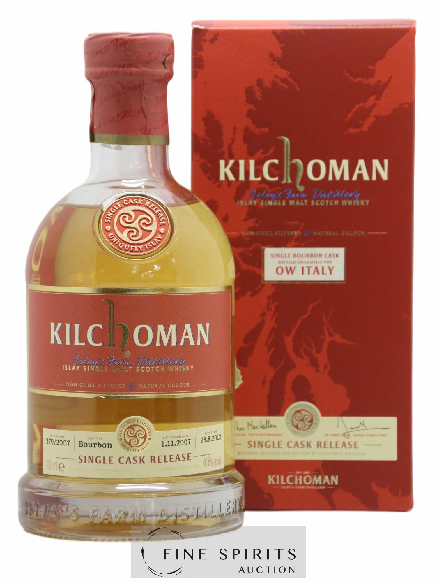 Kilchoman 2007 Of. Single Cask Release Bourbon Cask n°379-2007 - bottled 2012