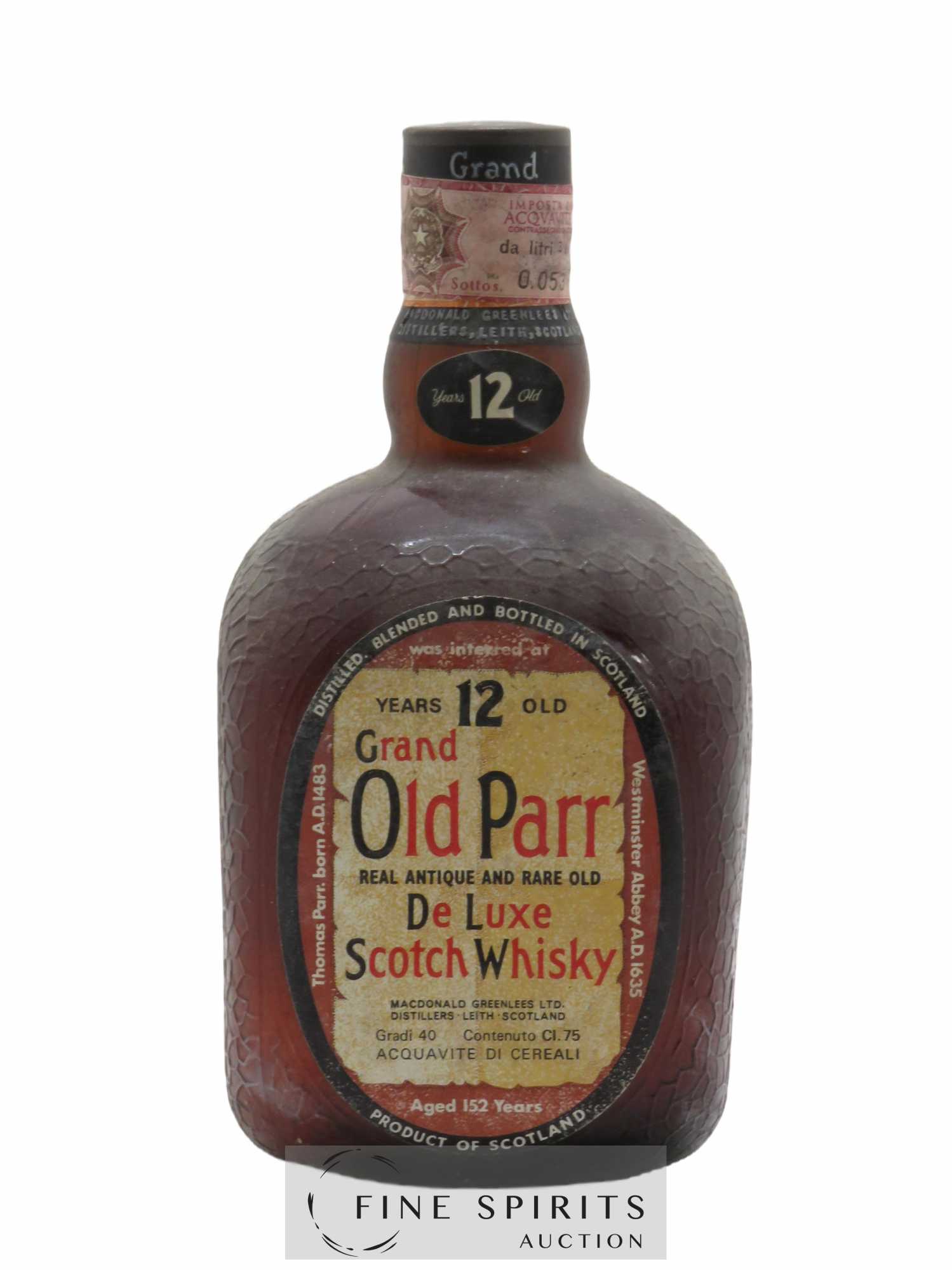 Old Parr 12 years Of.