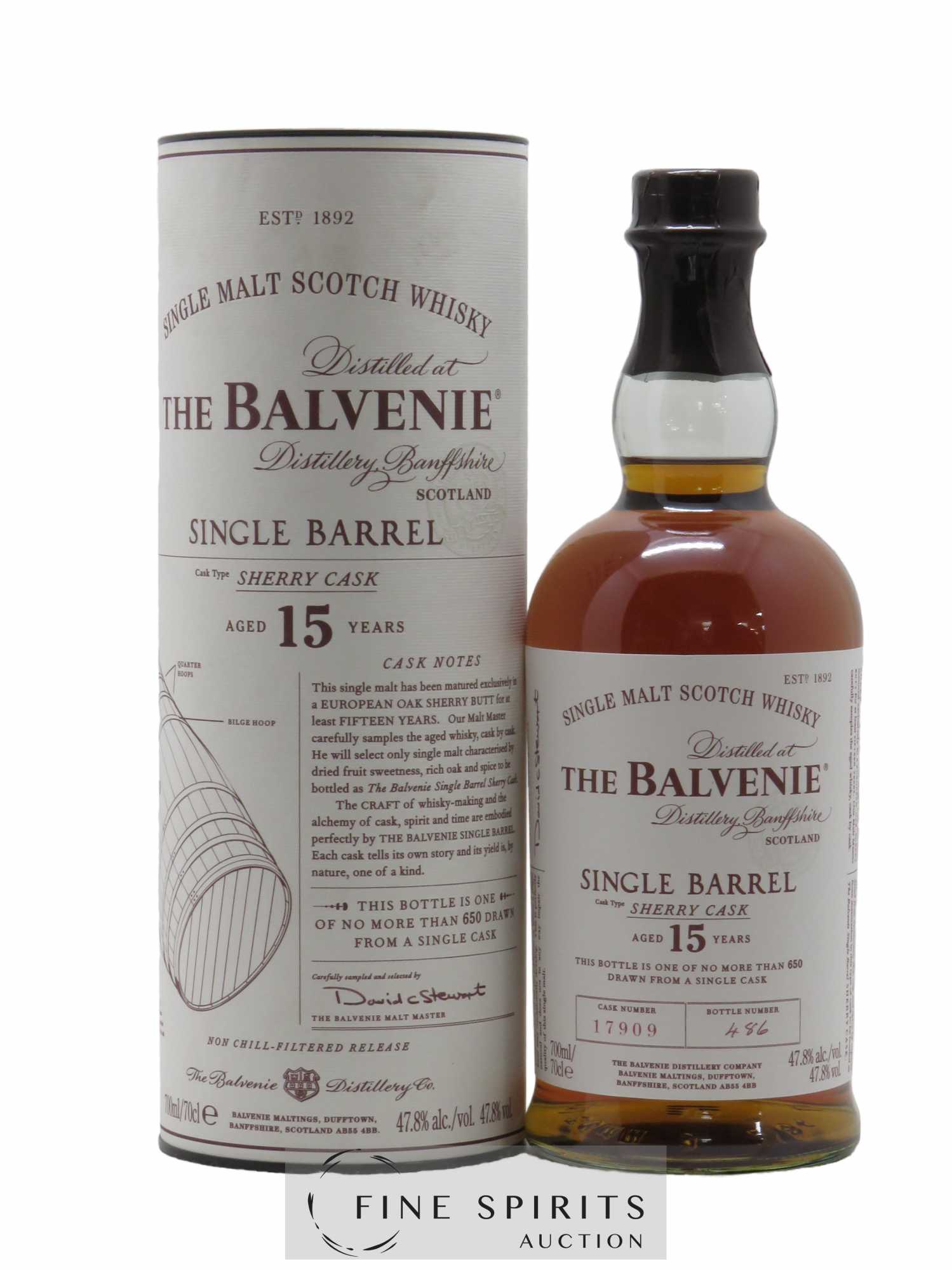 Balvenie 15 years Of. Sherry Cask n°17909 - One of 650 Single Barrel