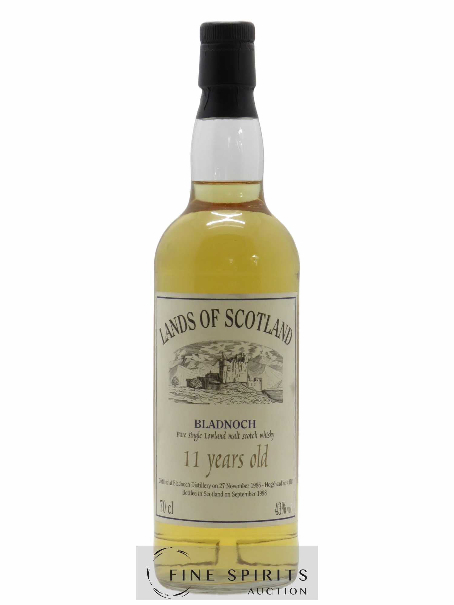 Bladnoch 11 years 1986 Velier Single Cask n°4418 Lands of Scotland