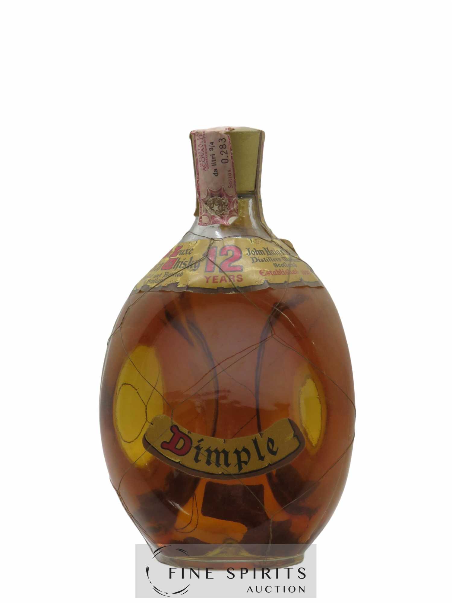 Dimple 12 years Of. John Haig & Co Ltd Sacco Torino De Luxe Scotch Whisky