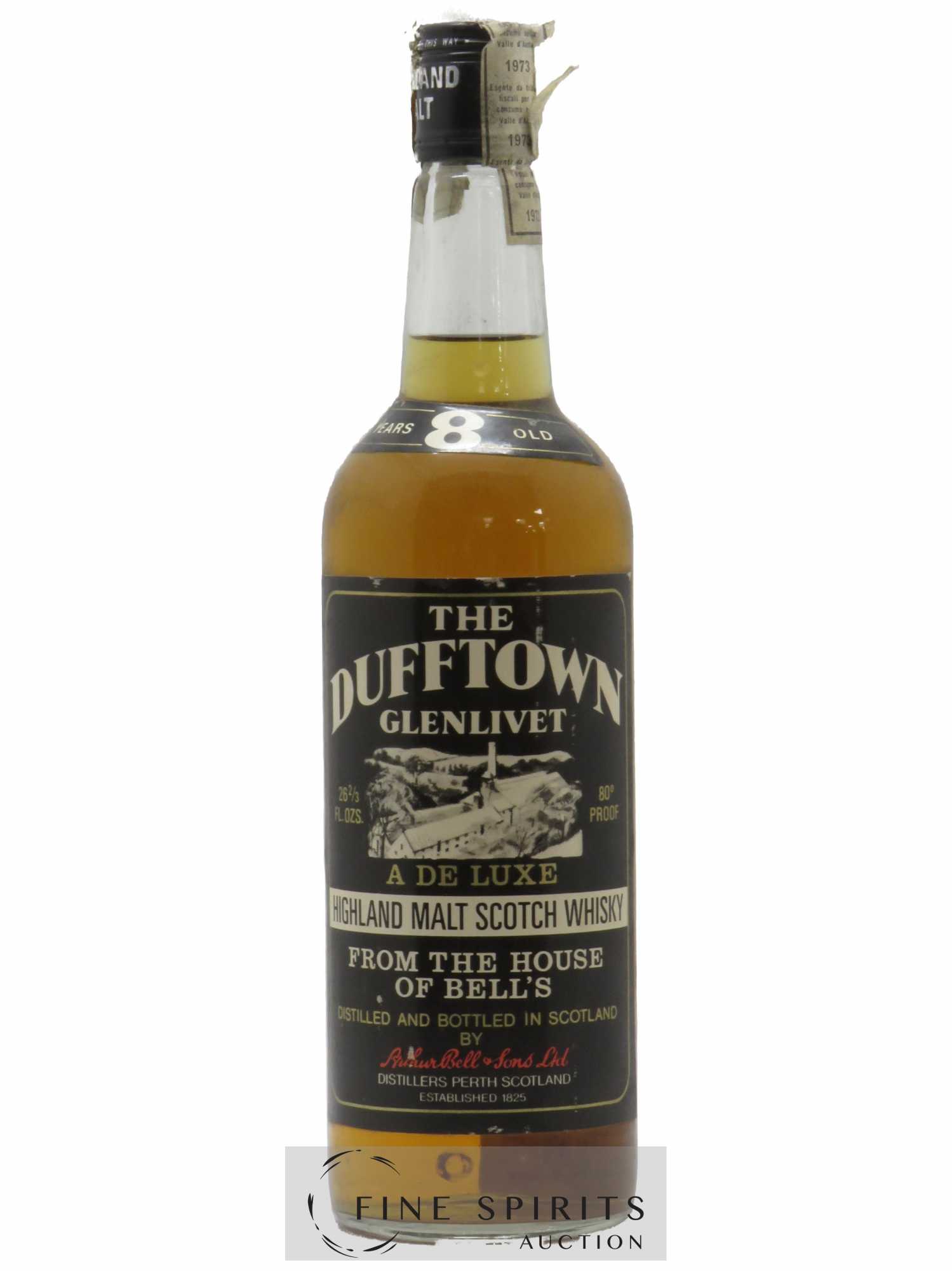 Dufftown 8 years Of. From the House of Bell's A De Luxe Highland Malt Scotch Whisky