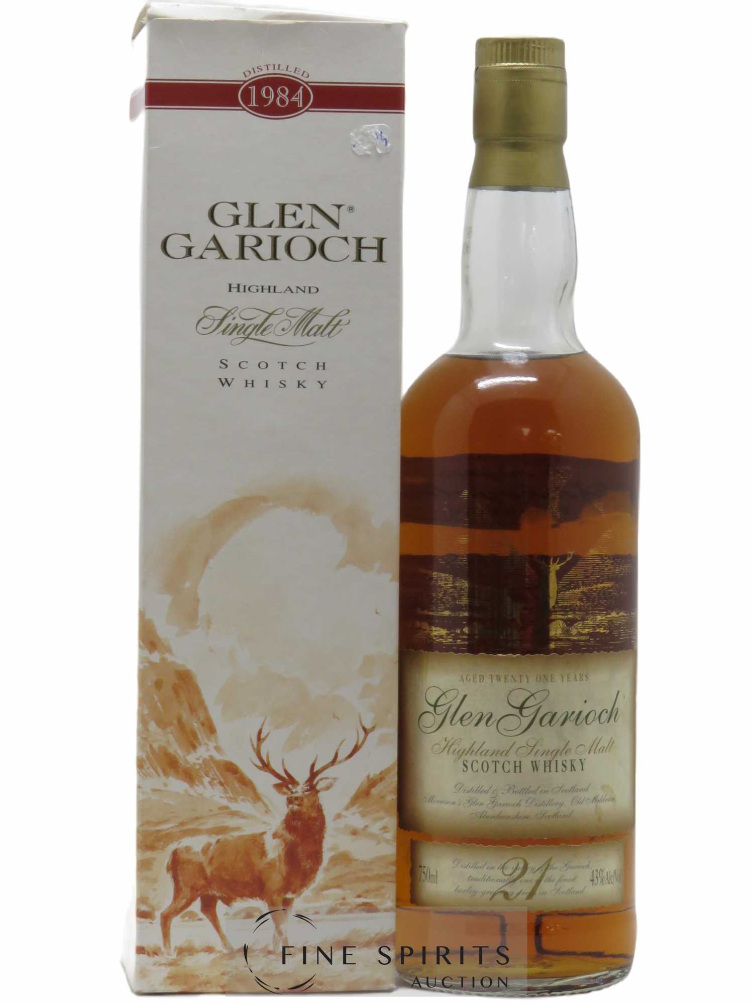 Glen Garioch 21 years 1984 Of. Limited Edition US Market Golden Deer