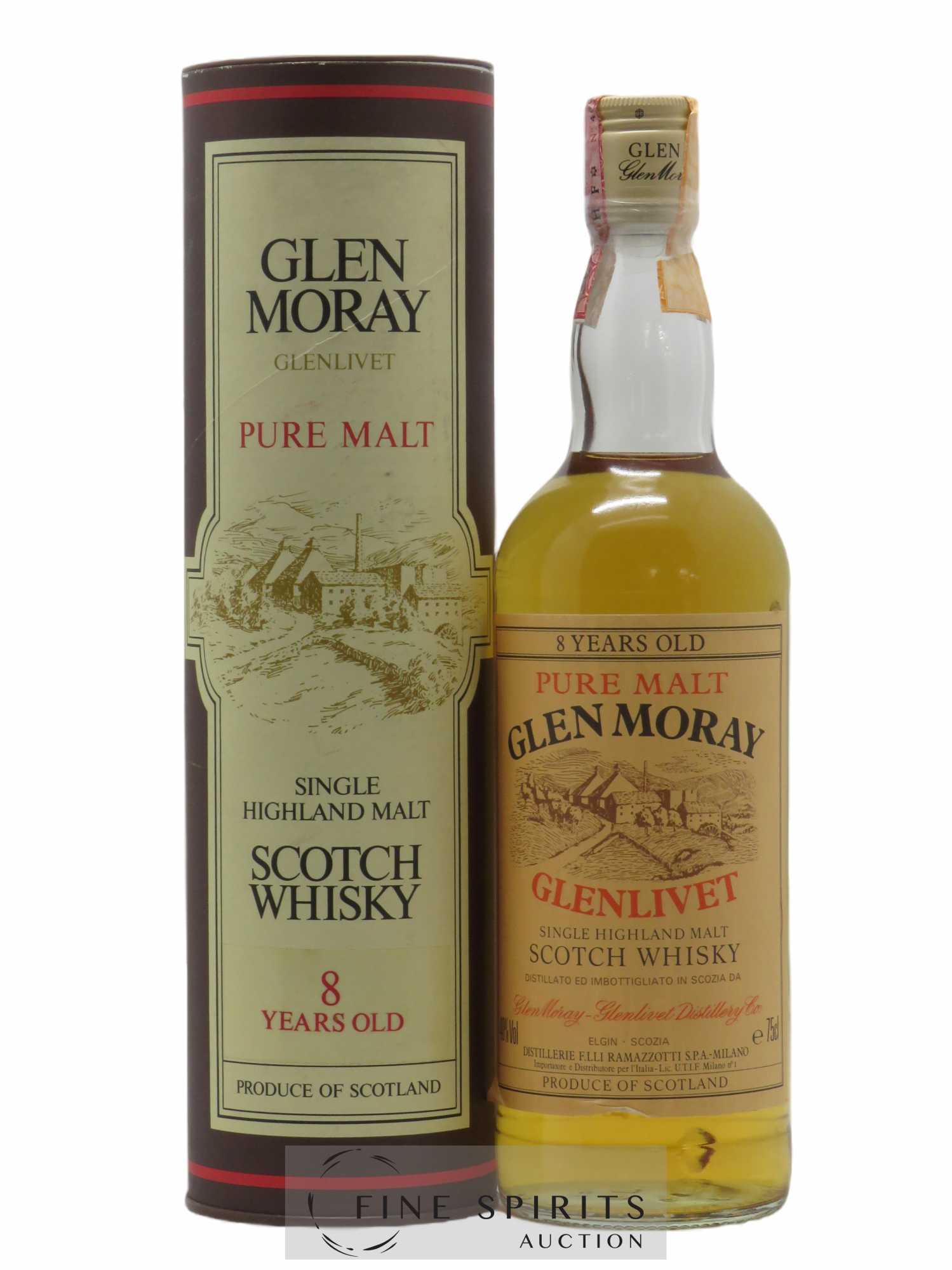 Glen Moray 8 years Of. Glenlivet Single Highland Malt F.lli Ramazotti SPAMilano Pure Malt