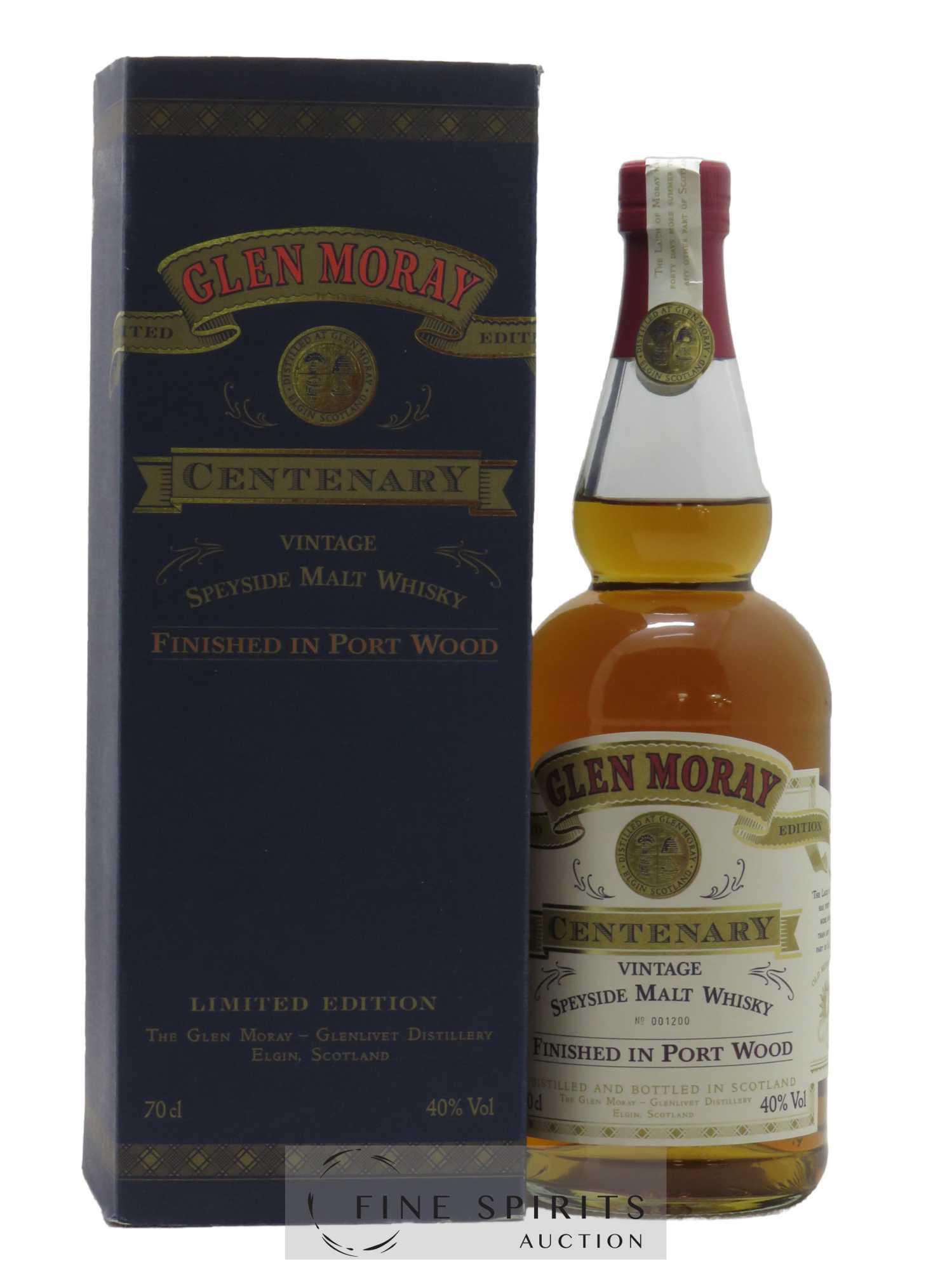 Glen Moray Of. Finished in Port Wood Limited Edition Centenary Vintage 1976-1979