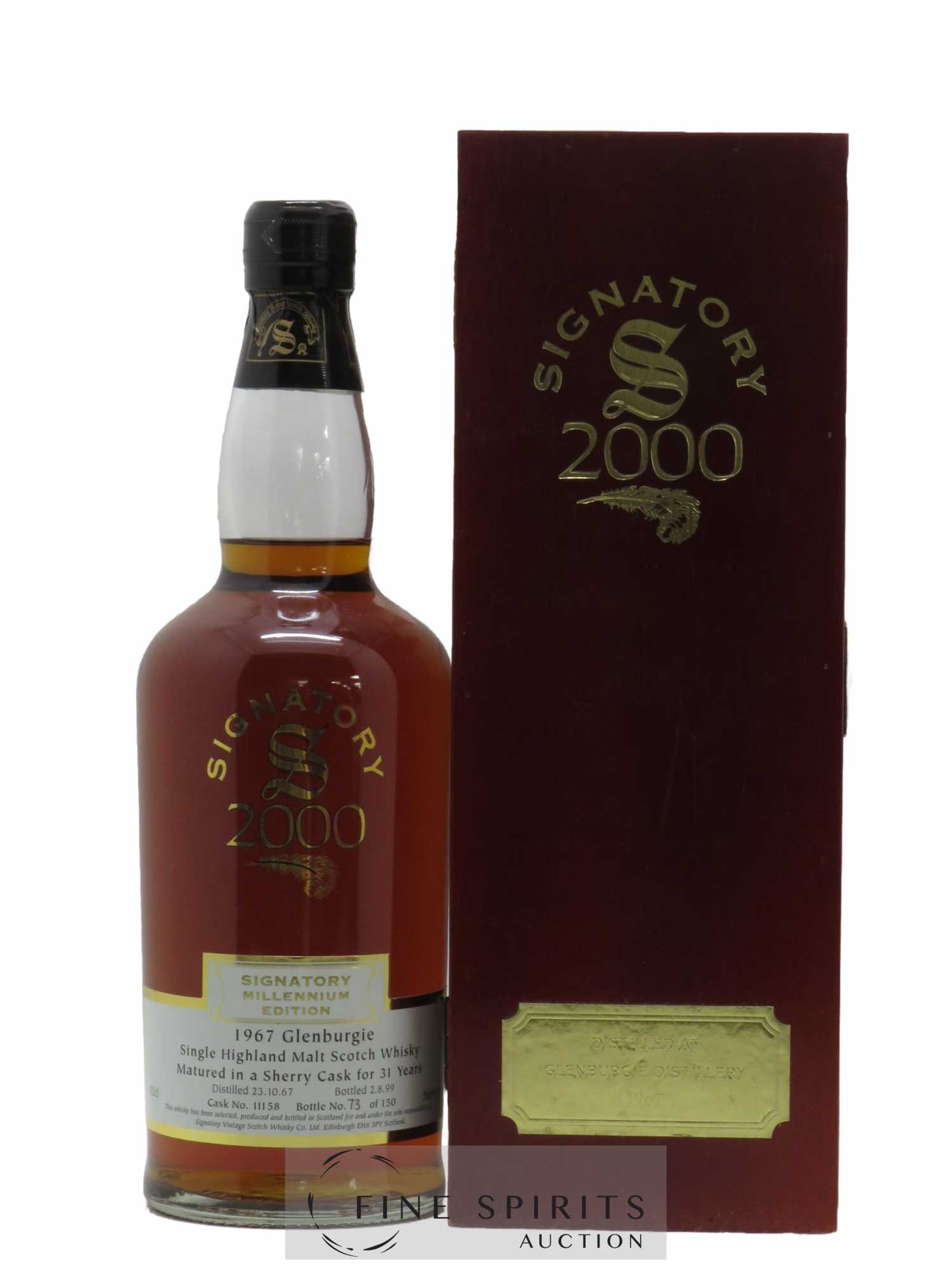 Glenburgie 31 years 1967 Signatory Vintage Cask n°11158 - One of 150 - bottled 1999 Millennium Edition