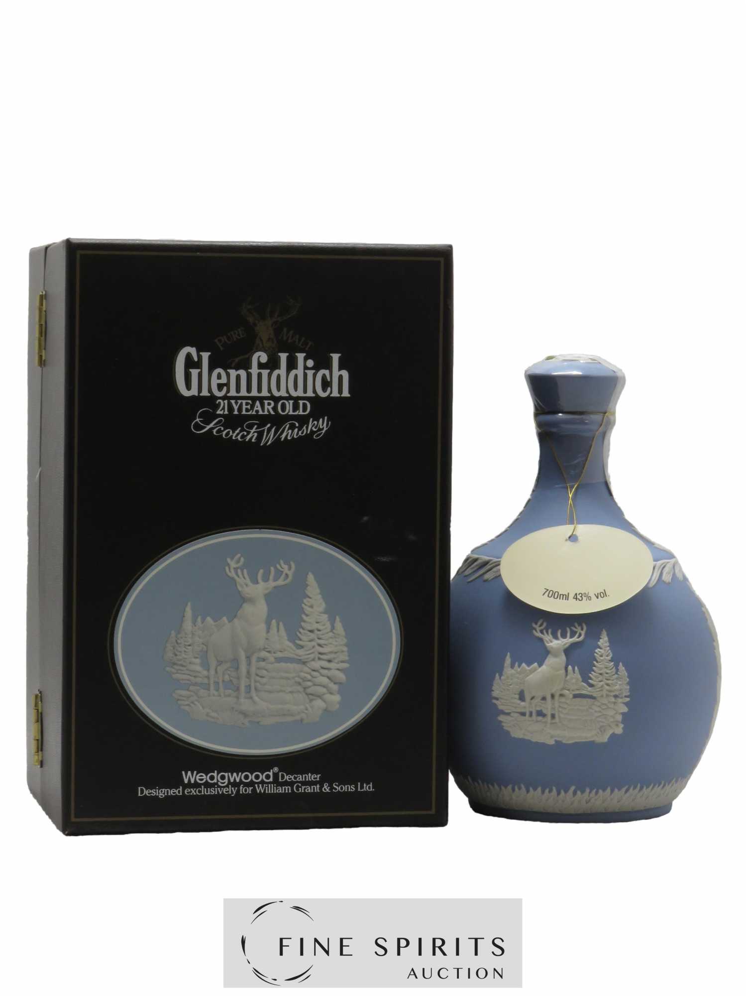 Glenfiddich 21 years Of. Wedgwood Decanter Limited Edition Pure Malt Scotch Whisky