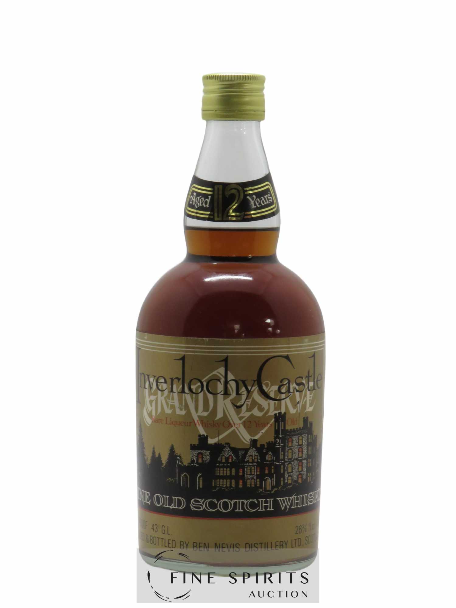 Inverlochy Castle 12 years Of. Rare Liqueur Whisky 86° Proof Grand Reserve