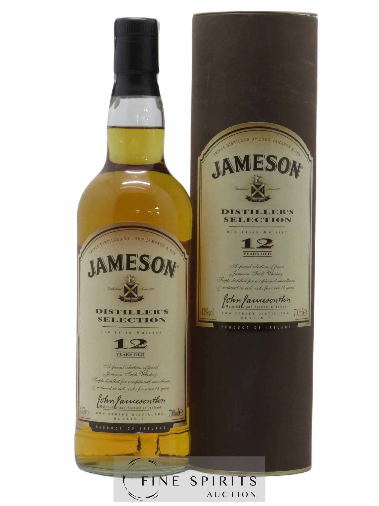 Jameson 12 years Of. Bow Street Distillery Distiller's Selection