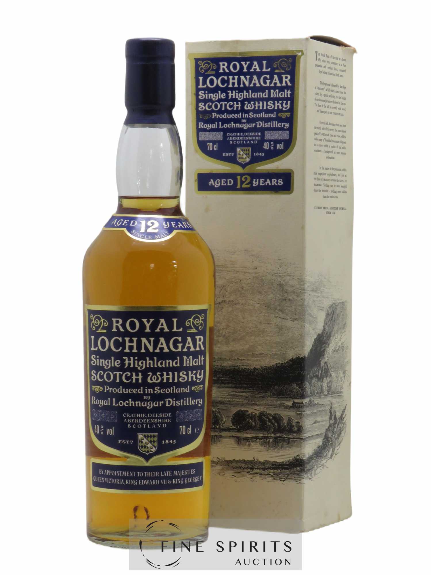 Royal Lochnagar 12 years Of. By Appointment to their Late Majesties