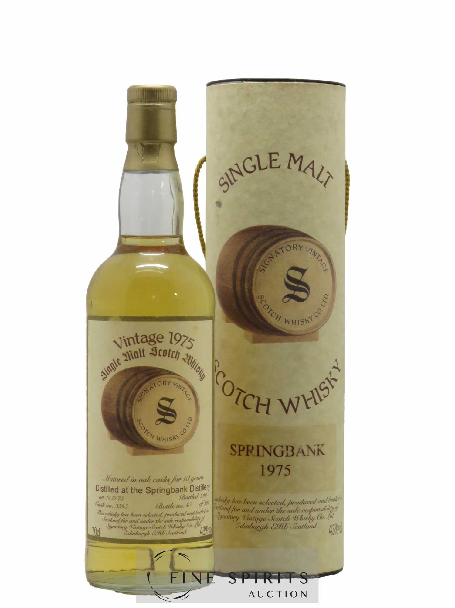 Springbank 18 years 1975 Signatory Vintage Single Cask n°3595