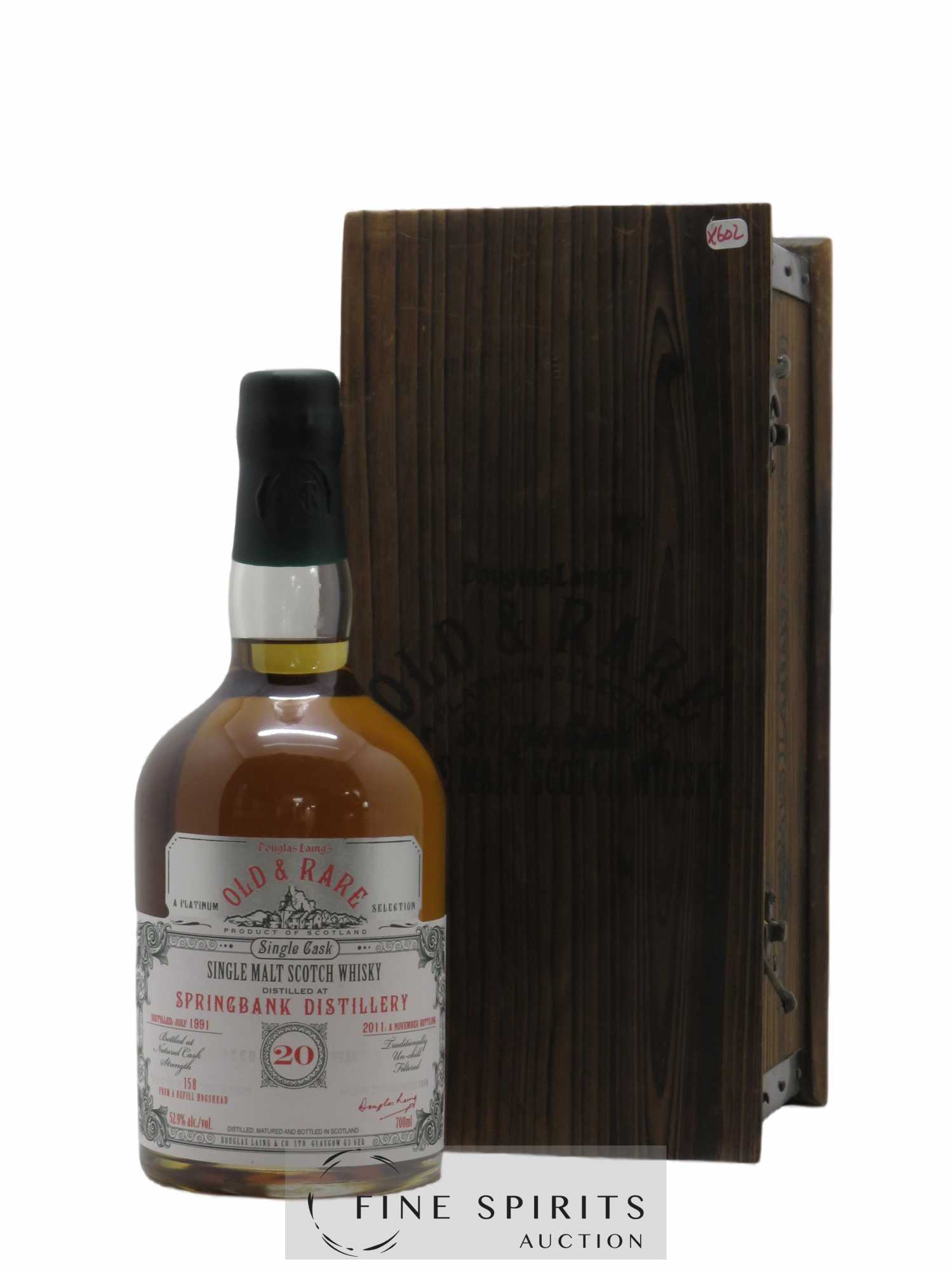 Springbank 20 years 1991 Douglas Laing Single Refill Hogshead Cask Limited Edition 158 Bottles Old & Rare Platinum Selection