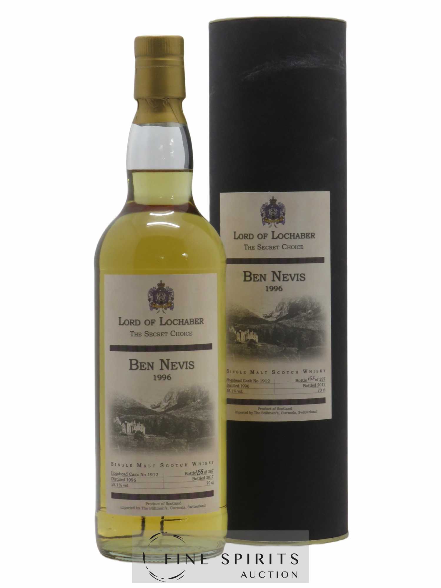 Ben Nevis 1996 The Stillman Lord of Lochaber Hogshead Cask n°1912 - bottled 2017 The Secret Choice