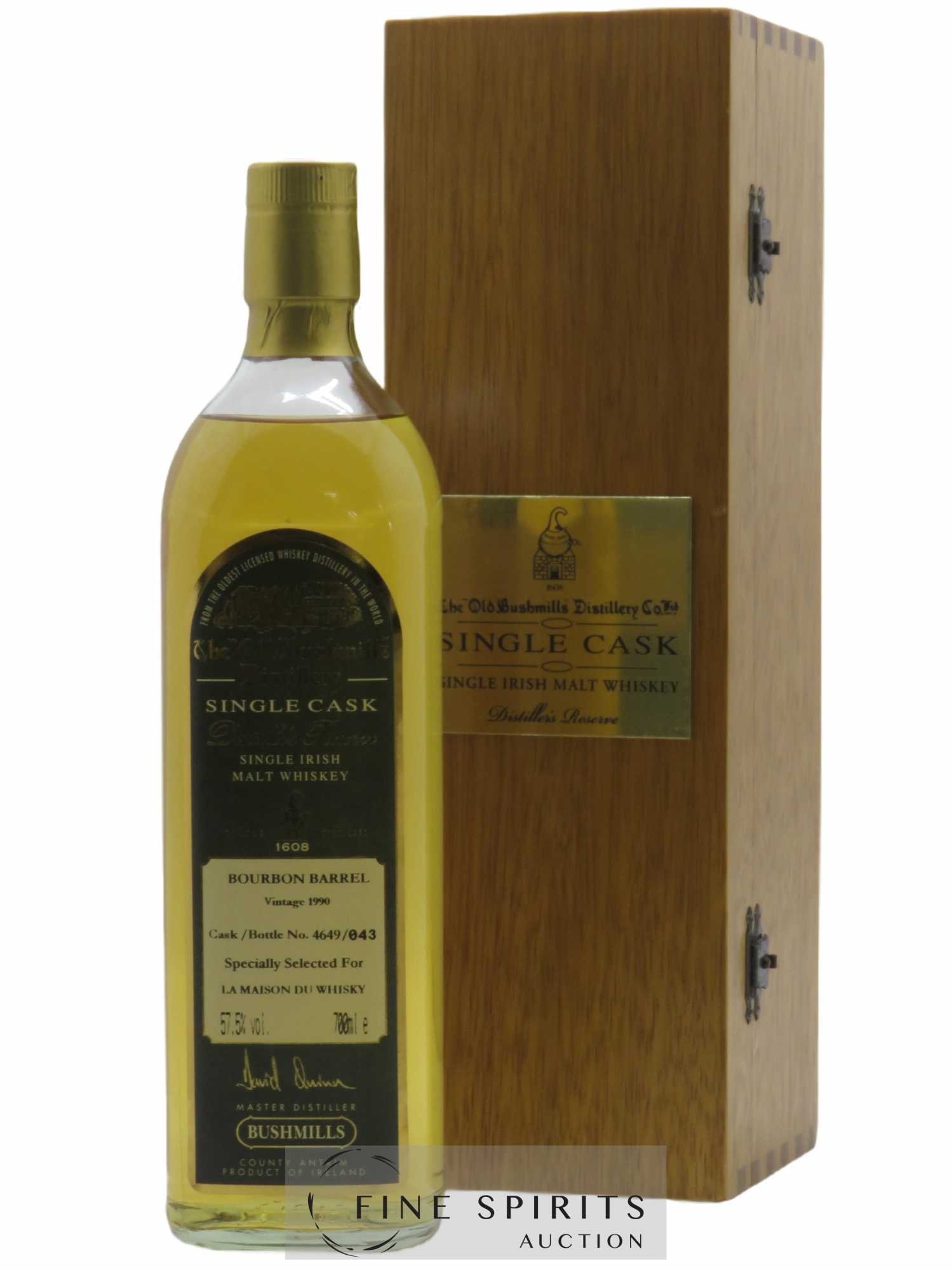 Bushmills 1990 Of. Distiller's Reserve Ex Bourbon Cask n°4649 LMDW