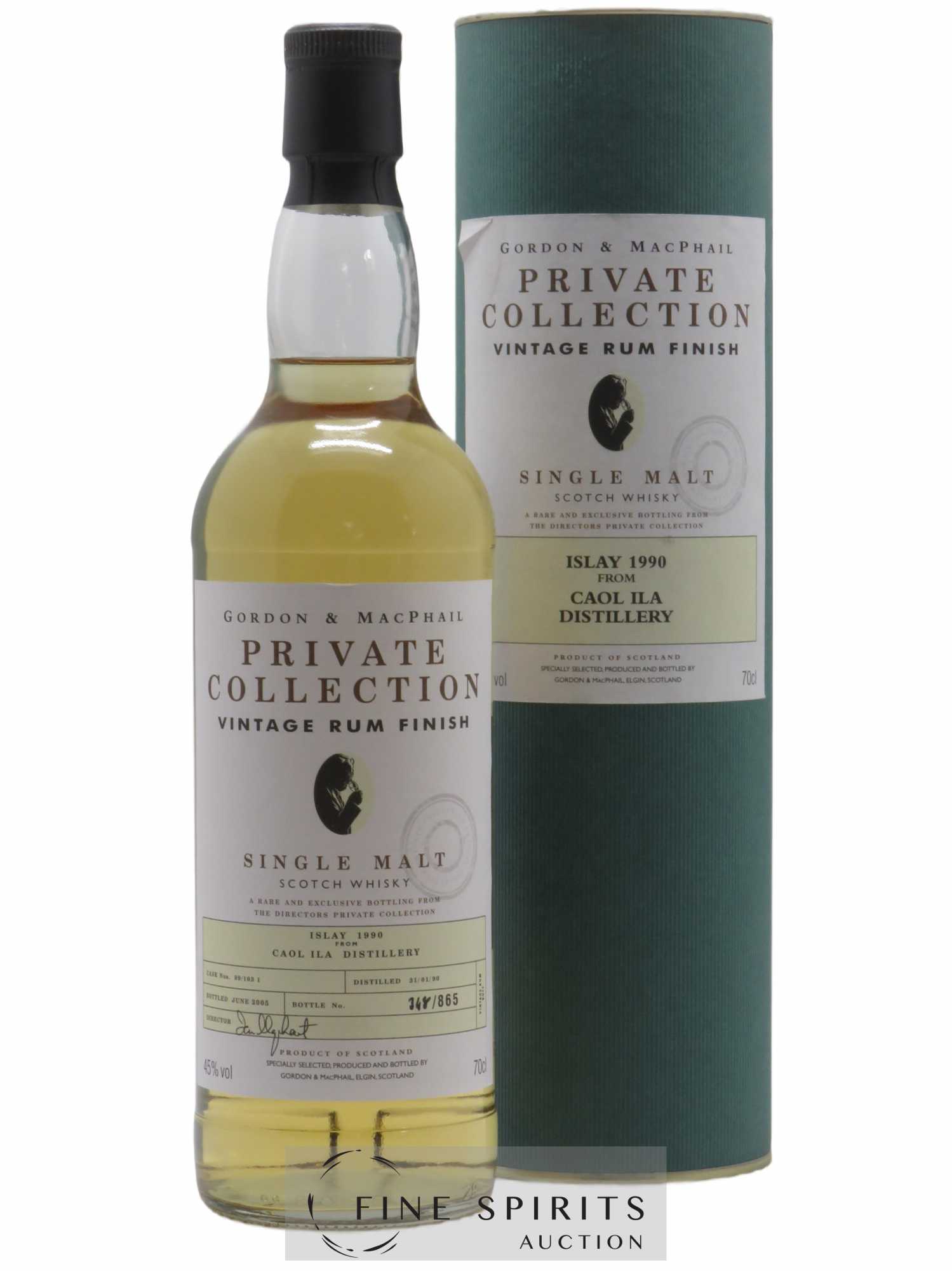 Caol Ila 1990 Gordon & MacPhail Private Collection Cask n°99-103 1 - bottled 2005 Vintage Rum Finish