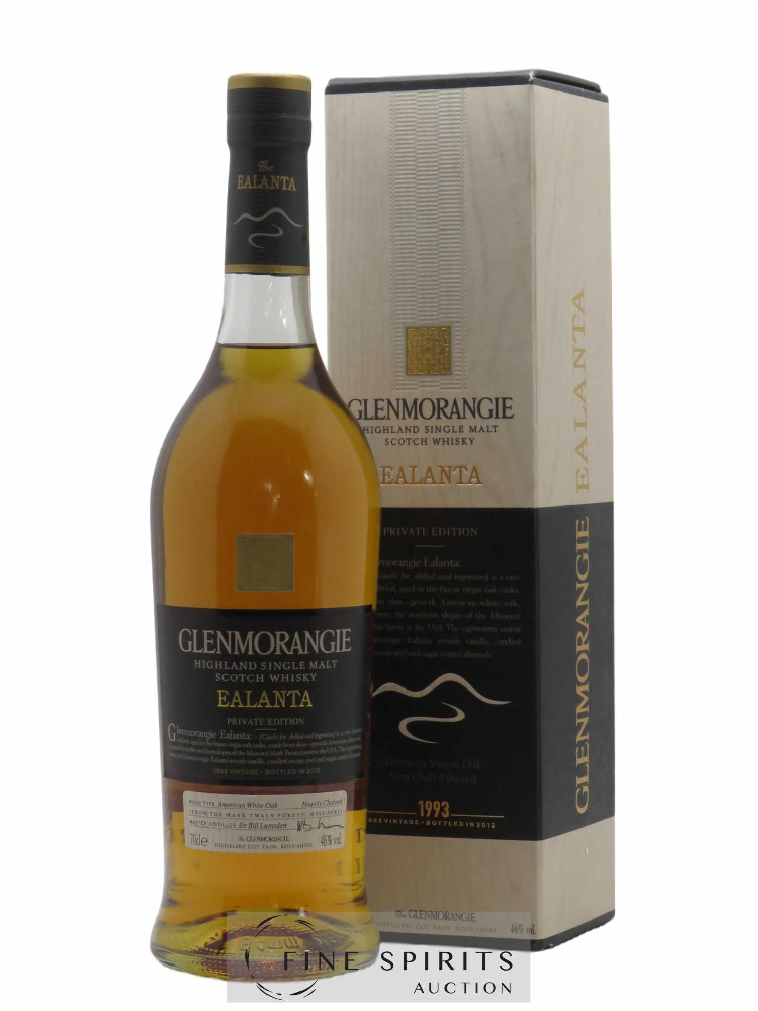 Glenmorangie 1993 Of. Ealanta American White Oak - bottled 2012 Private Edition