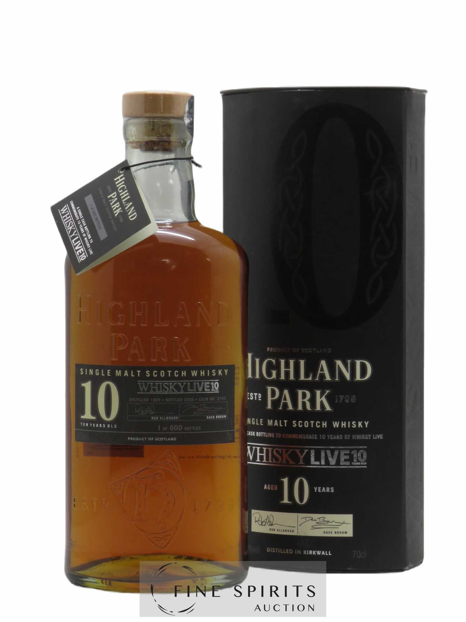 Highland Park 10 years 1999 Of. Whisky Live Cask n°5742 - bottled 2009