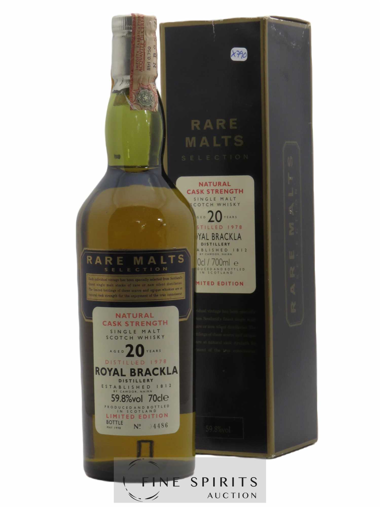 Royal Brackla 20 years 1978 Of. Rare Malts Selection Natural Cask Strengh - bottled 1998 Limited Edition