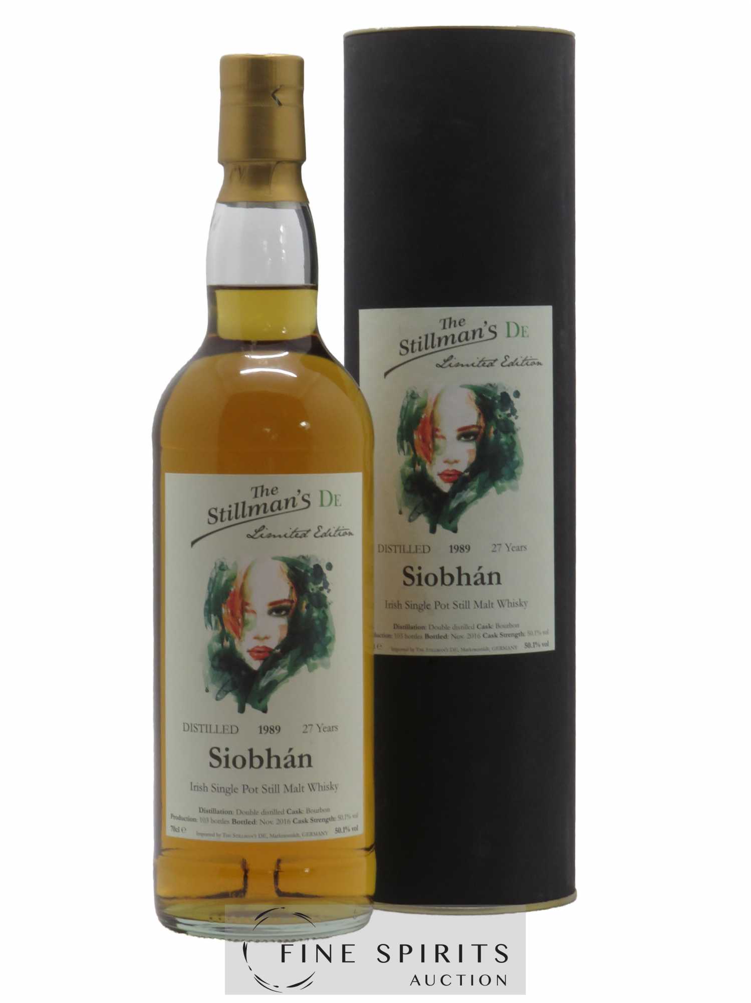 Siobhán 27 years 1989 The Stillman's DE Irish Single Pot Still Malt Whiskey Bourbon Cask - bottled 2016 Limited Edition