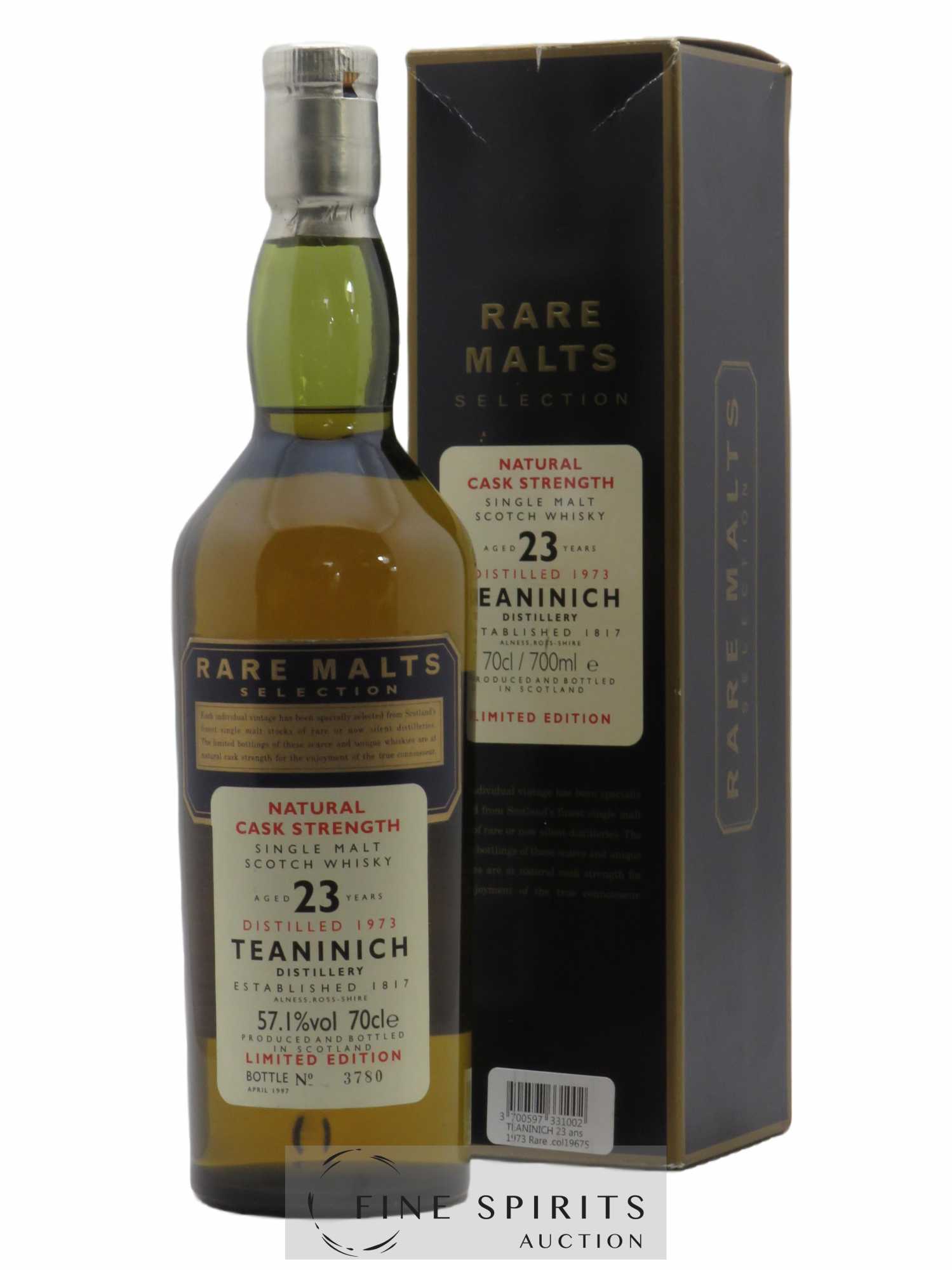 Teaninich 23 years 1973 Of. Rare Malts Selection Natural Cask Strengh - bottled 1997 Limited Edition