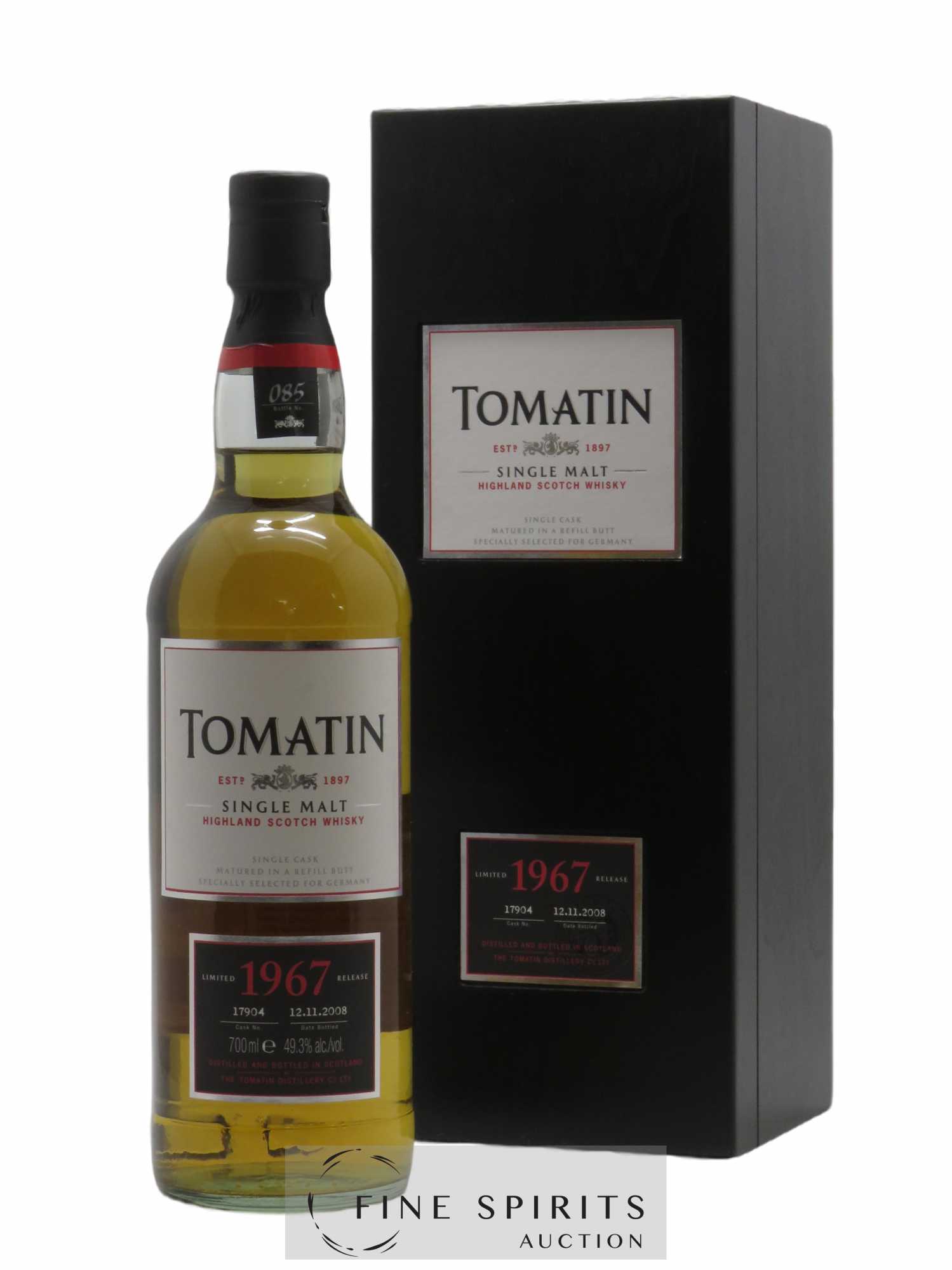 Tomatin 1967 Of. Single Cask n°17904 - bottled 2008 Specially Selected for Germany Limited Release