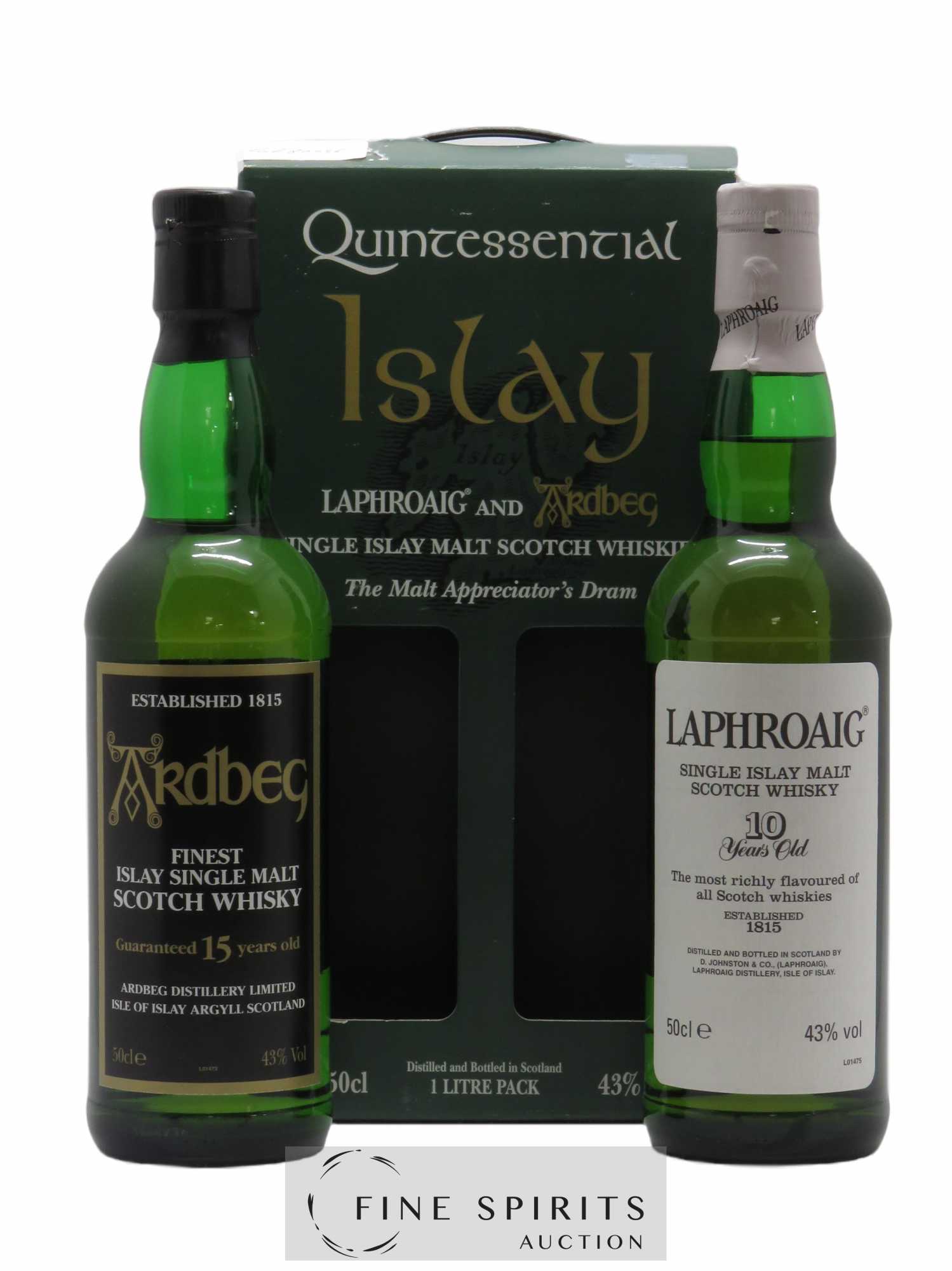 Quintessential Islay Box Of. Ardbeg 15YO (50cl) & Laphroaig 10YO (50cl)