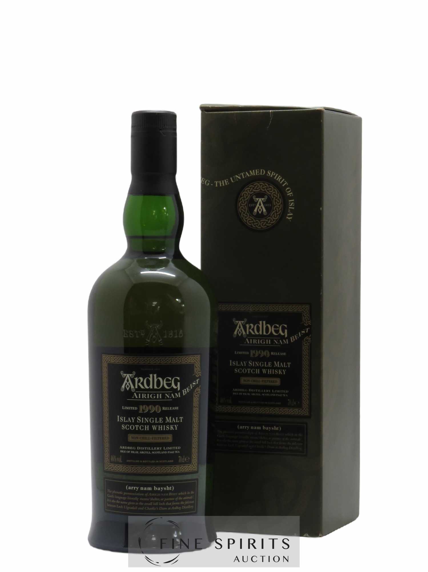 Ardbeg 1990 Of. Airigh Nam Beist Non Chill-Filtered - bottled 2007 Limited Release