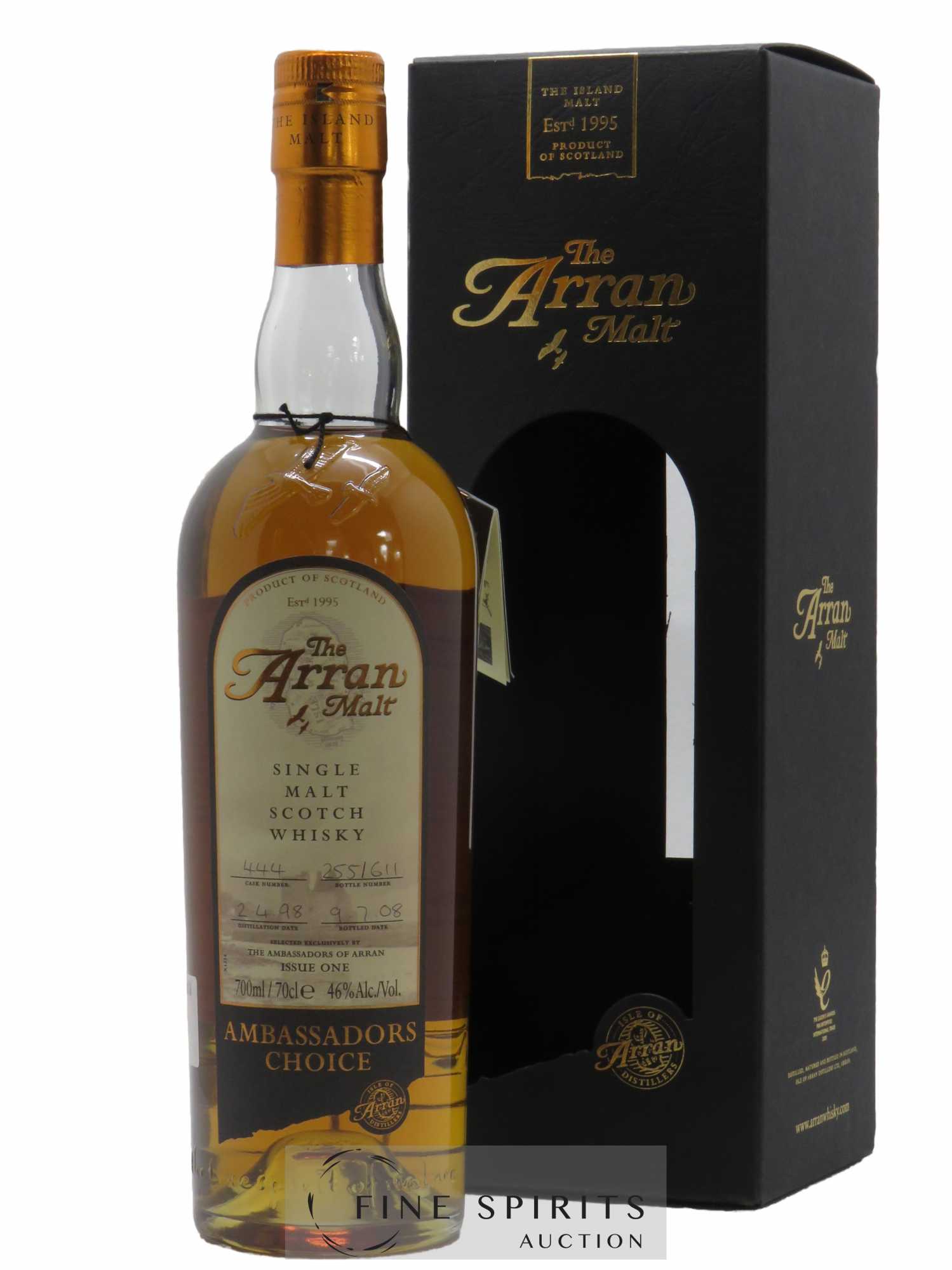 Arran 1998 Of. Issue One Cask n°444 - One of 611 bottles - bottled 2008 The Ambassadors Choice