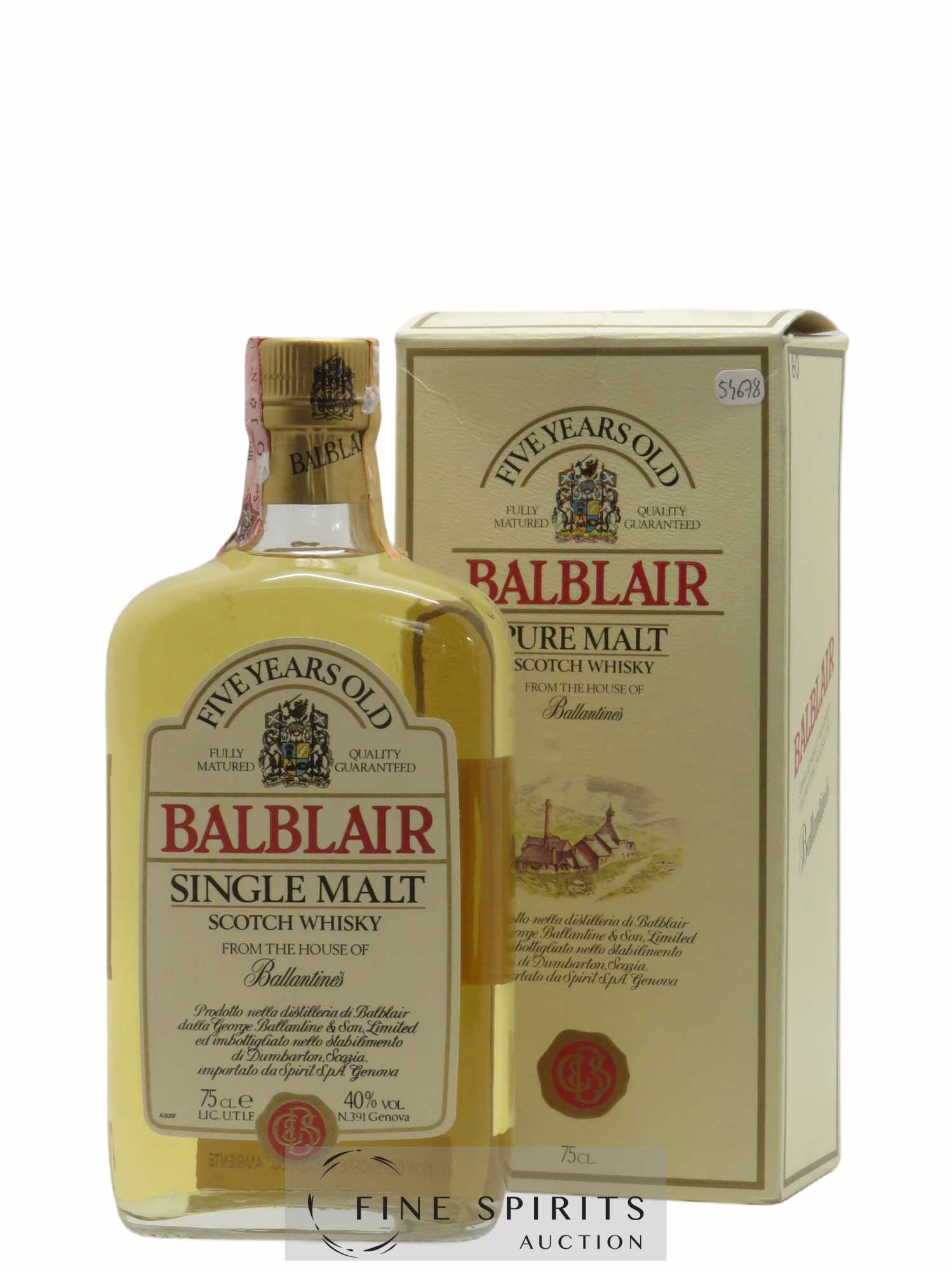 Balblair 5 years Of. From the House of Ballantine's Spirit S.P.A.