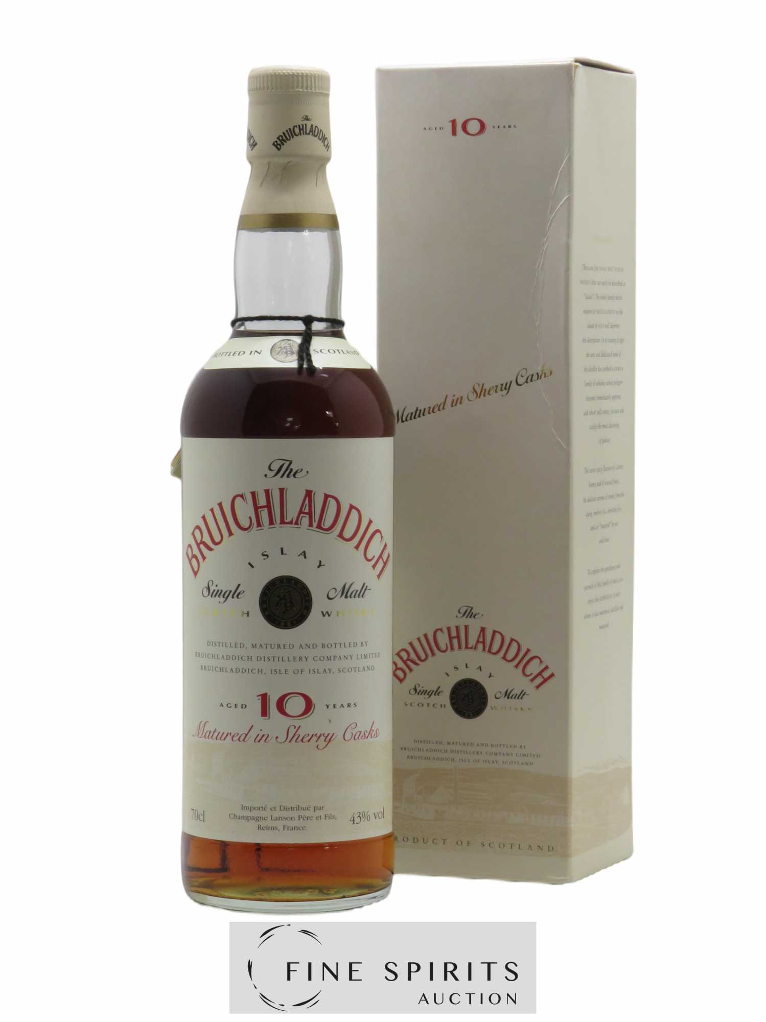 Bruichladdich 10 years Of. Matured in Sherry Casks