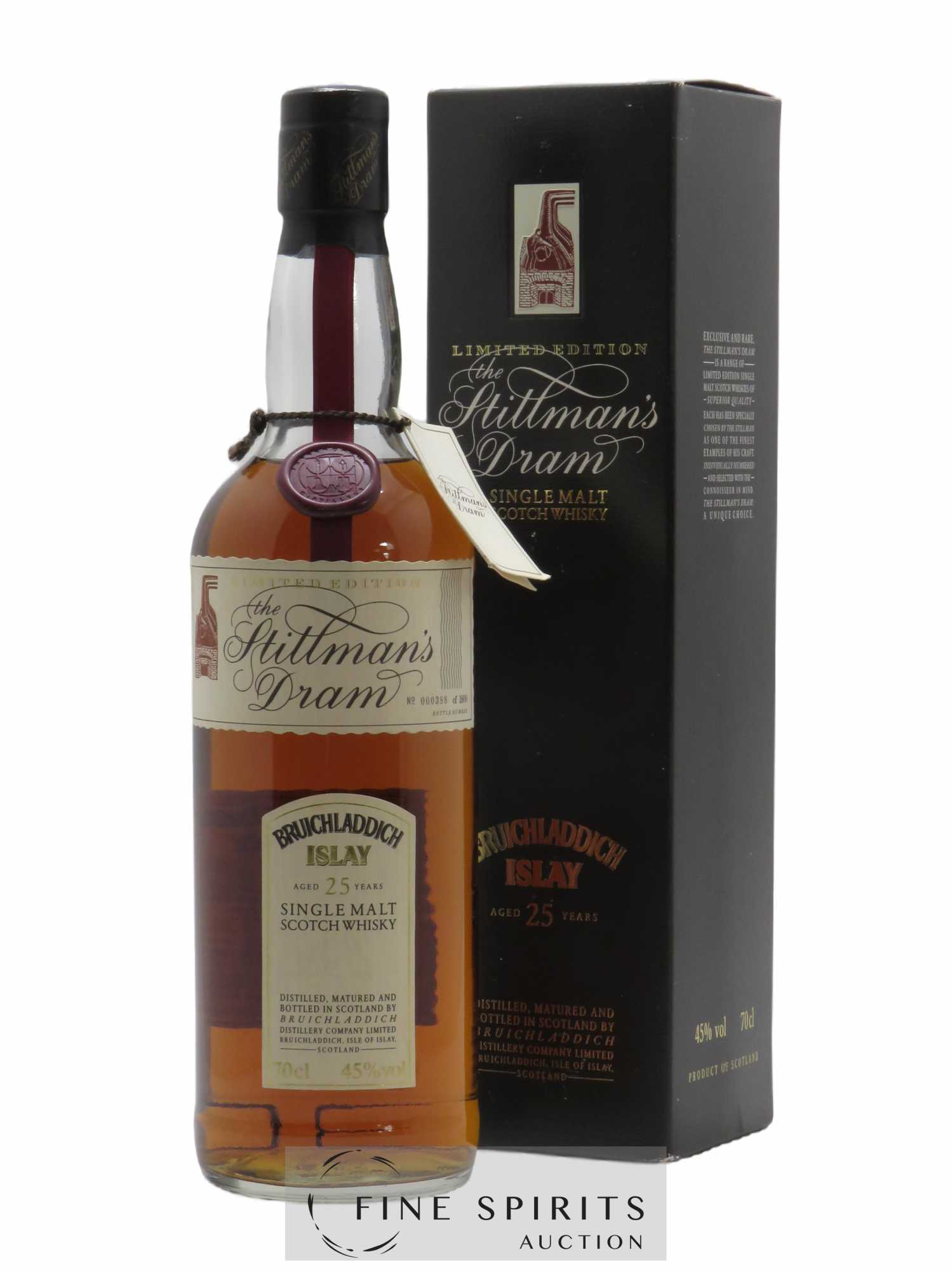 Bruichladdich 25 years Of. The Stillman's Dram One of 1800 bottles Limited Edition