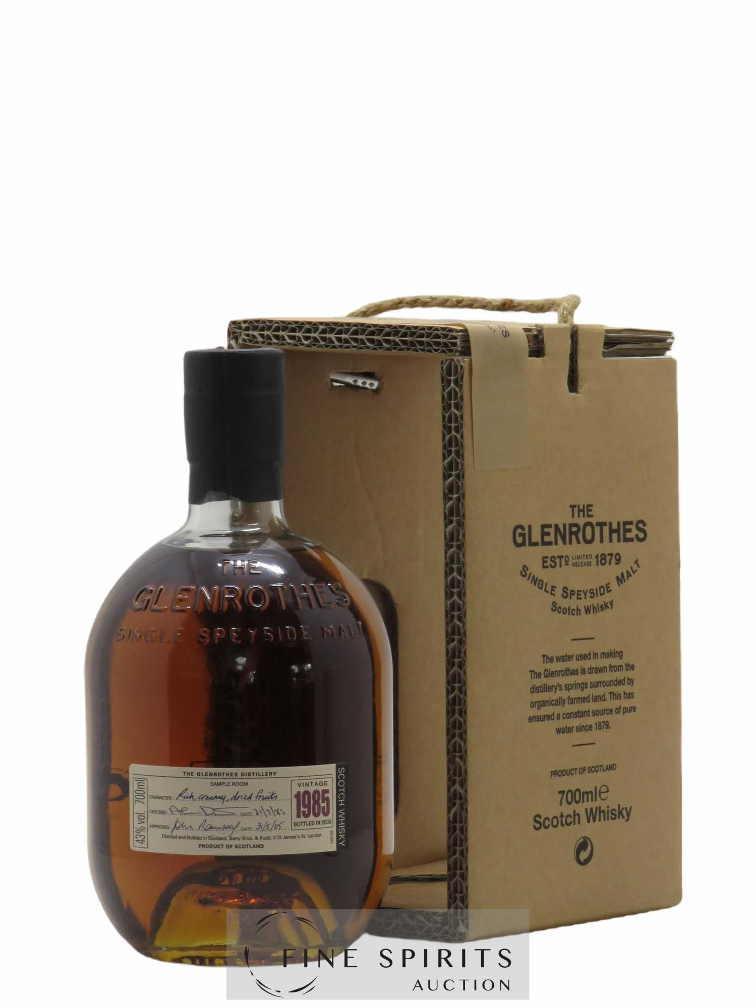 Glenrothes The 1985 Of. bottled 2006 Sample Room