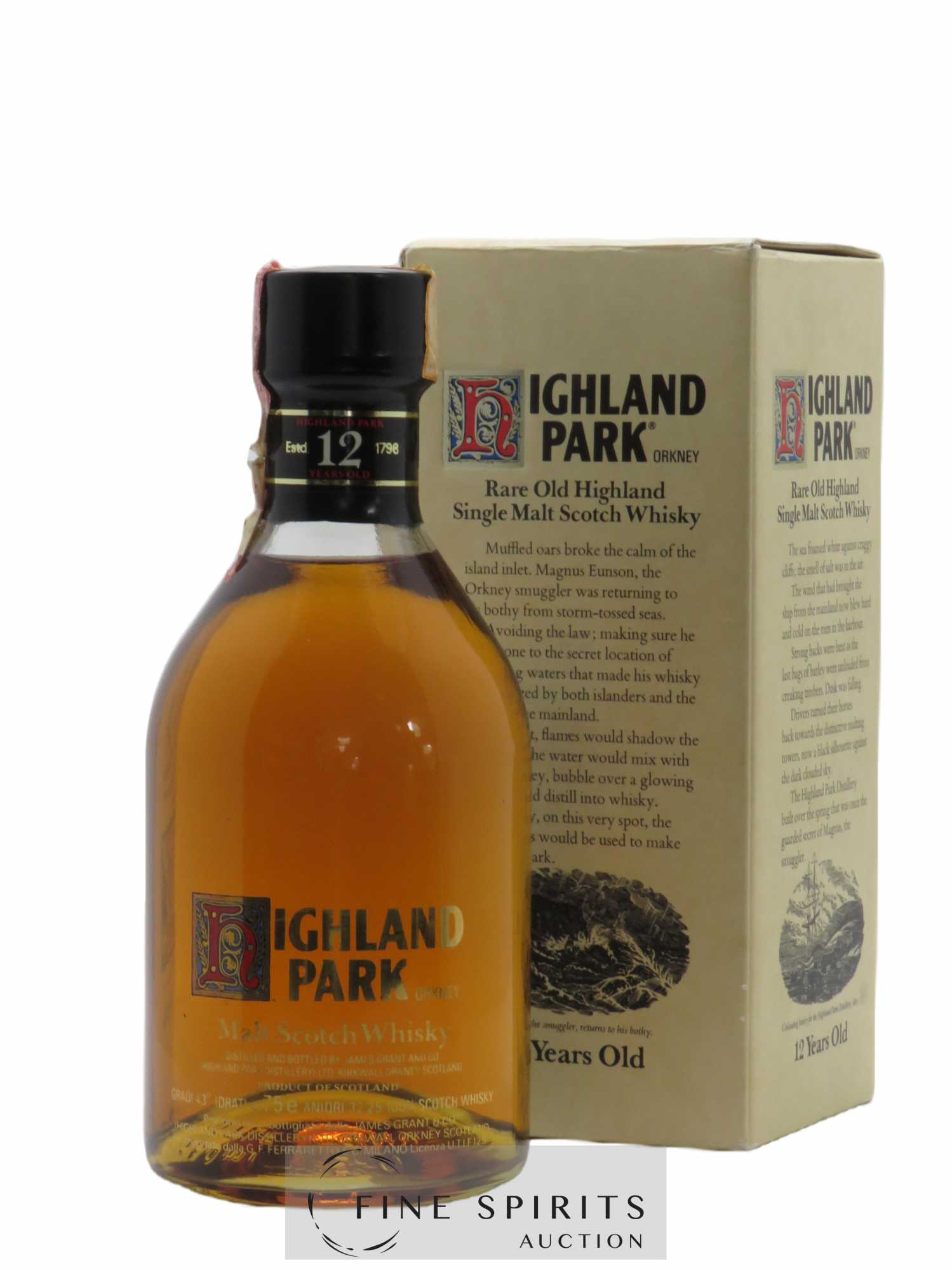 Highland Park 12 years Of. G.F. Ferraretto Import