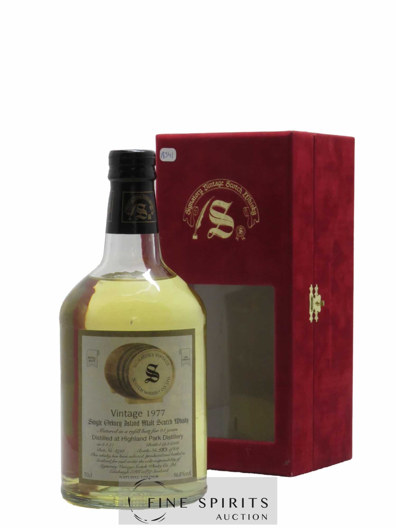 Highland Park 24 years 1977 Signatory Vintage Refill Butt n°3793 - One of 618 bottles - bottled 2002 Cask Strength