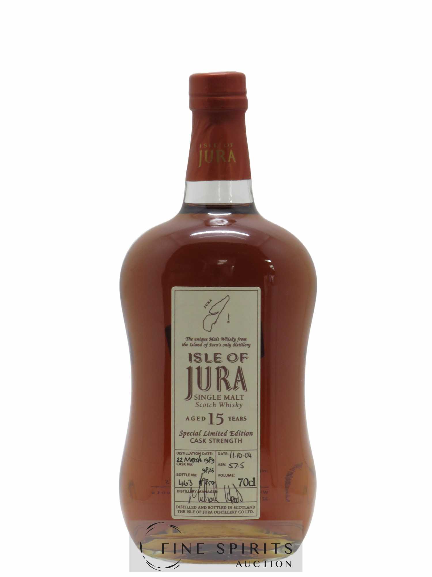 Jura 15 years 1989 Of. Cask Strength Cask n°9876 - bottled 2004 The Stillman's Special Limited Edition