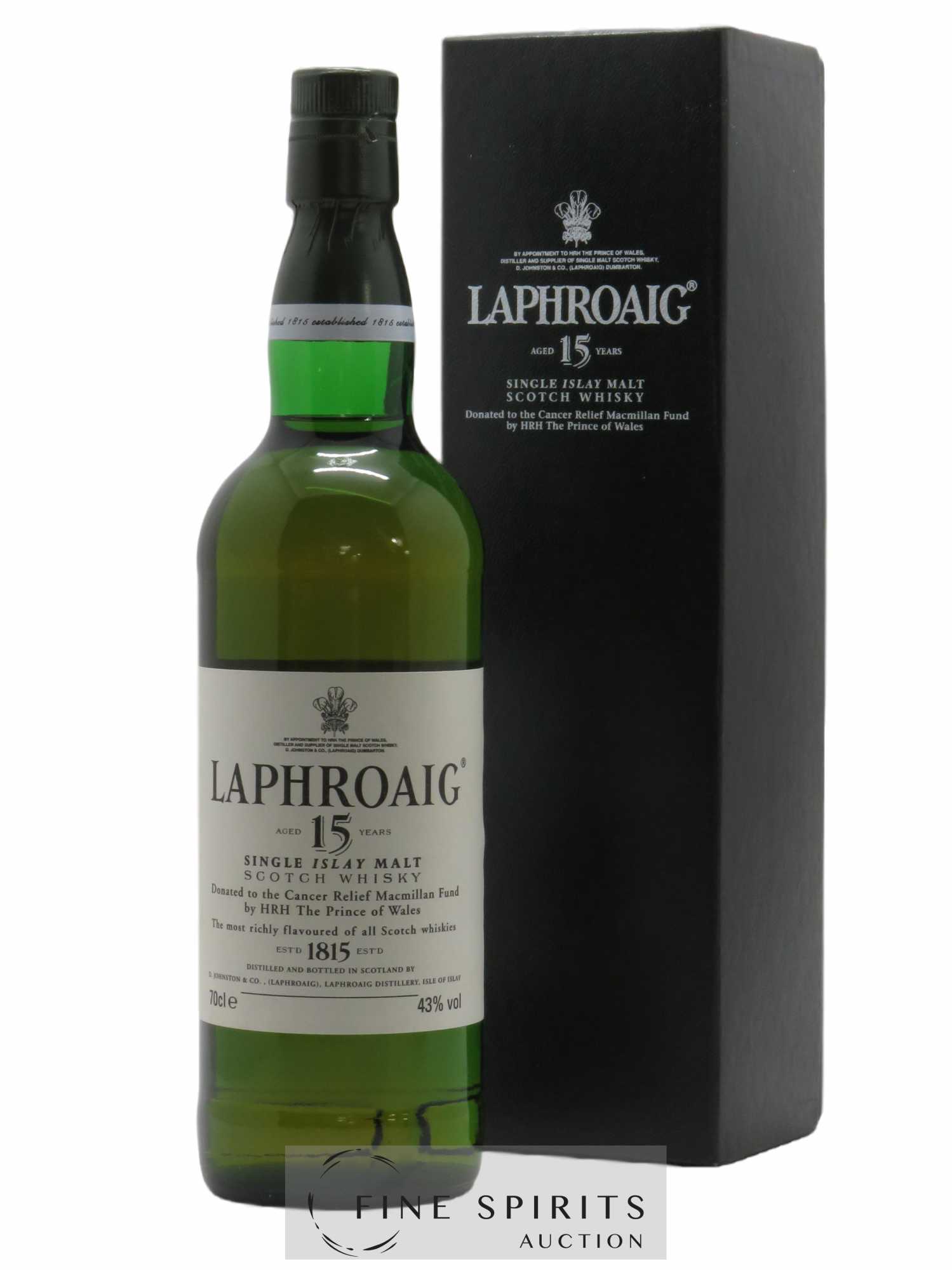 Laphroaig 15 years Of. Cancer Relief Macmillan Fund Special Edition