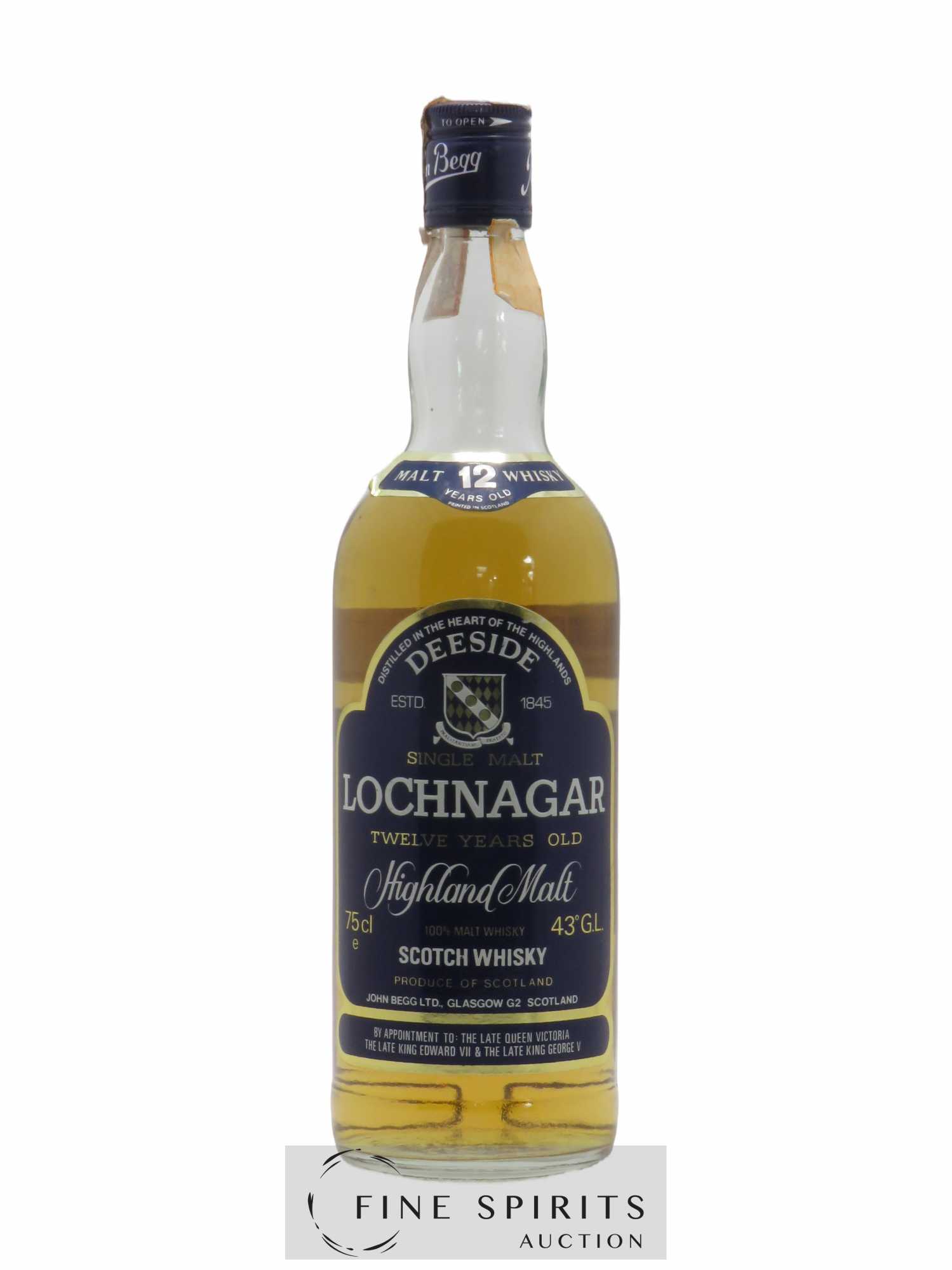 Lochnagar 12 years Of. Deeside John Begg Ltd