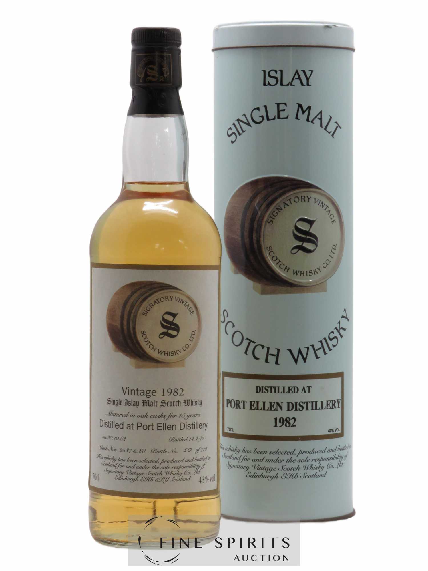 Port Ellen 15 years 1982 Signatory Vintage Casks n°2587 & 88 - One of 710 - bottled 1998