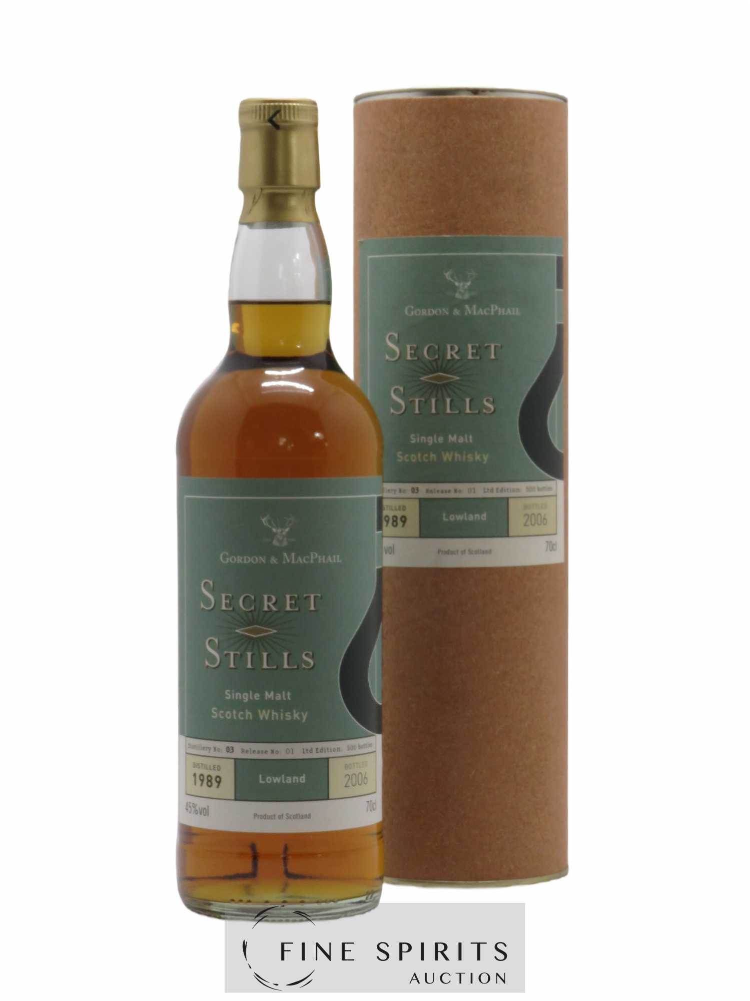 Secret Stills 1989 Gordon & Macphail Number 3.1 bottled 2006 Limited Edition of 500