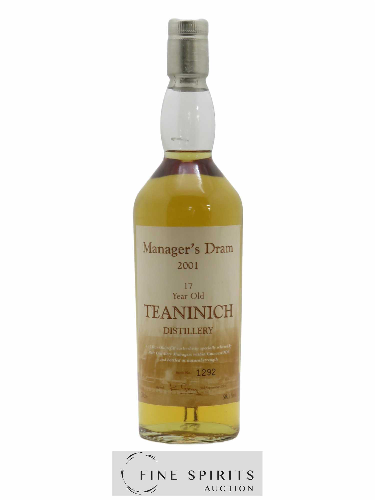 Teaninich 17 years 2001 Of. Manager's Dram