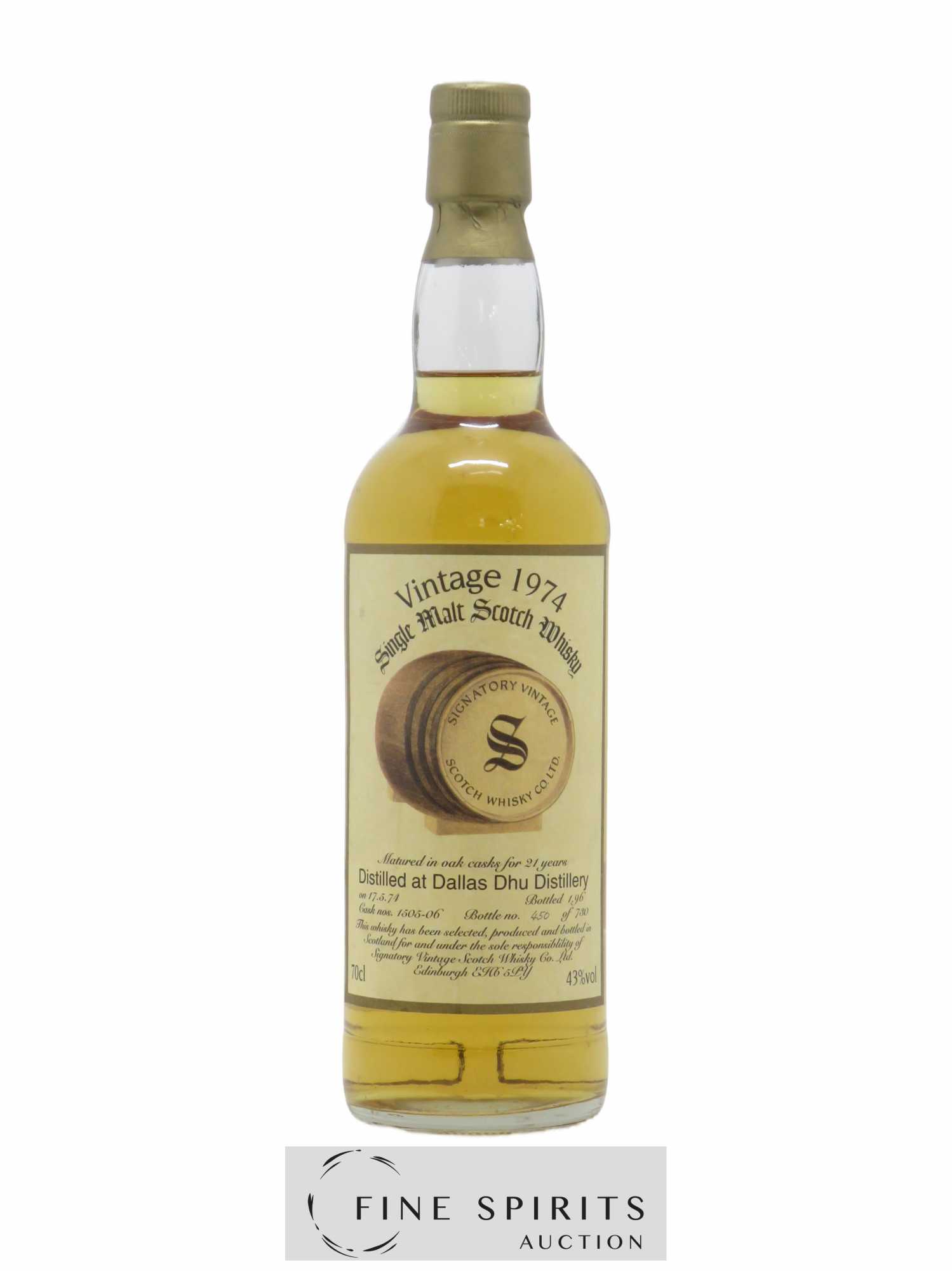 Dallas Dhu 21 years 1974 Signatory Vintage Cask n°1505-06 - One of 730 - bottled 1996 Vintage Collection