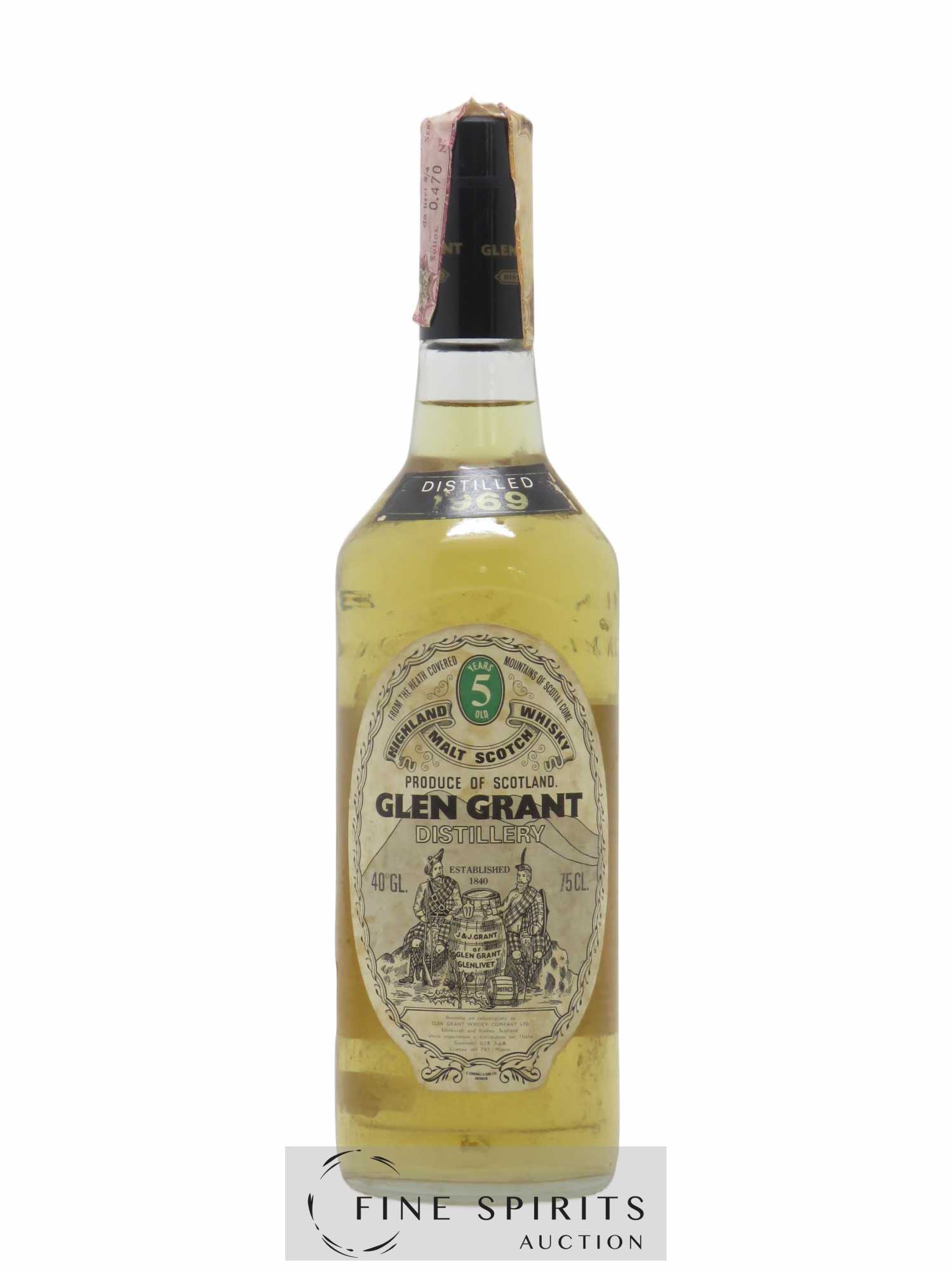 Glen Grant 5 years 1969 Of. Giovinetti Import