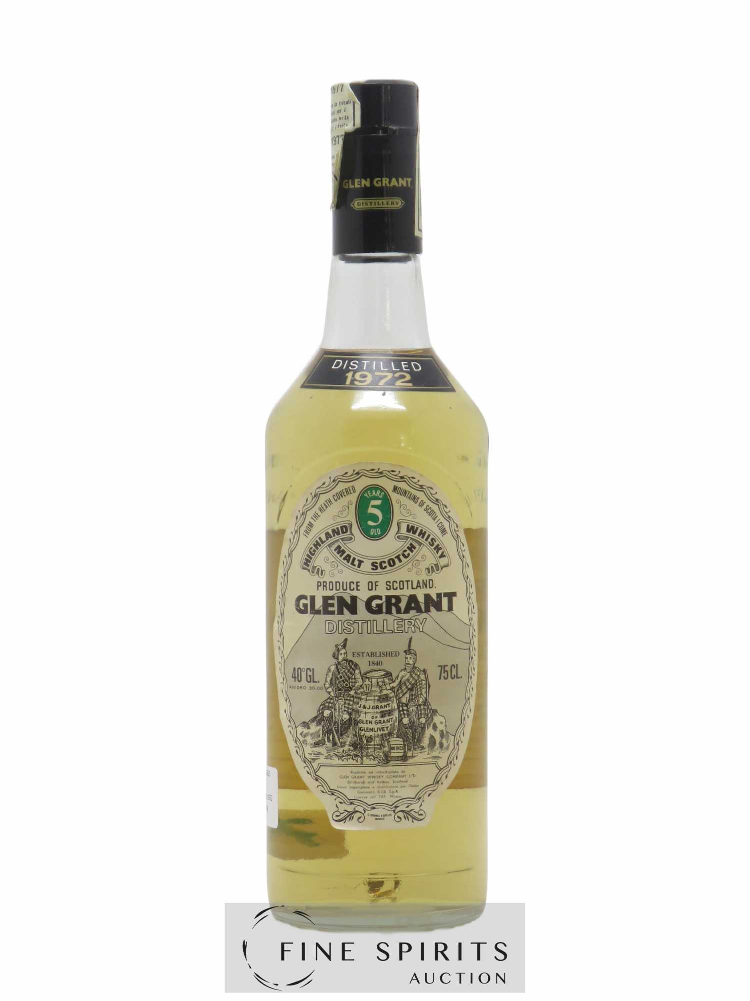 Glen Grant 5 years 1972 Of. Giovinetti Import