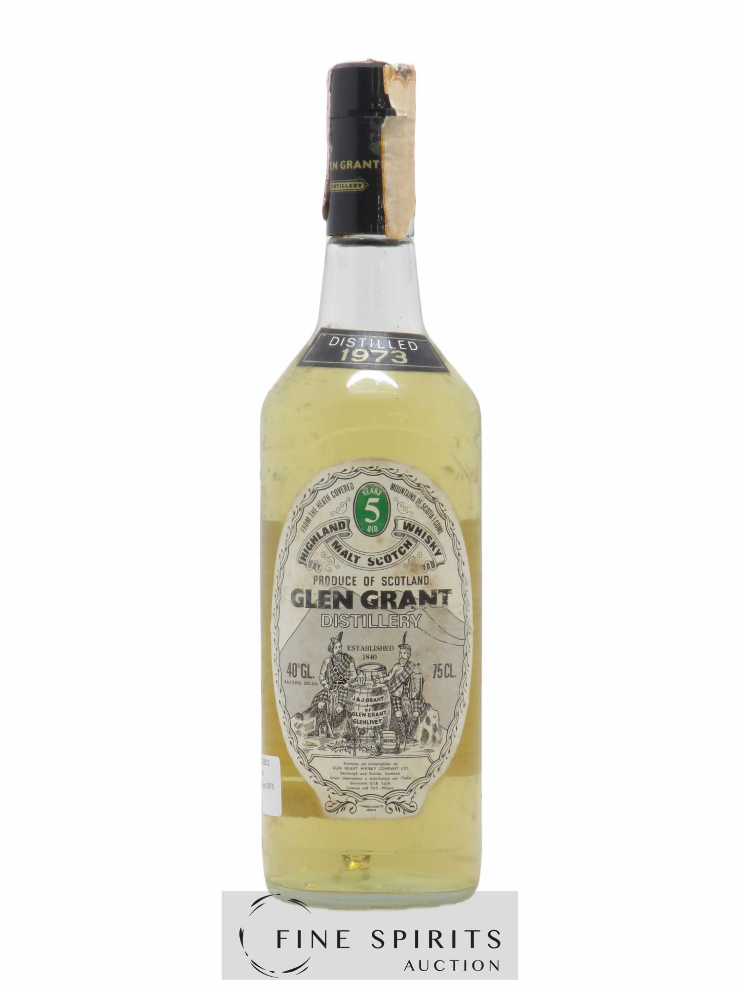 Glen Grant 5 years 1973 Of. Giovinetti Import