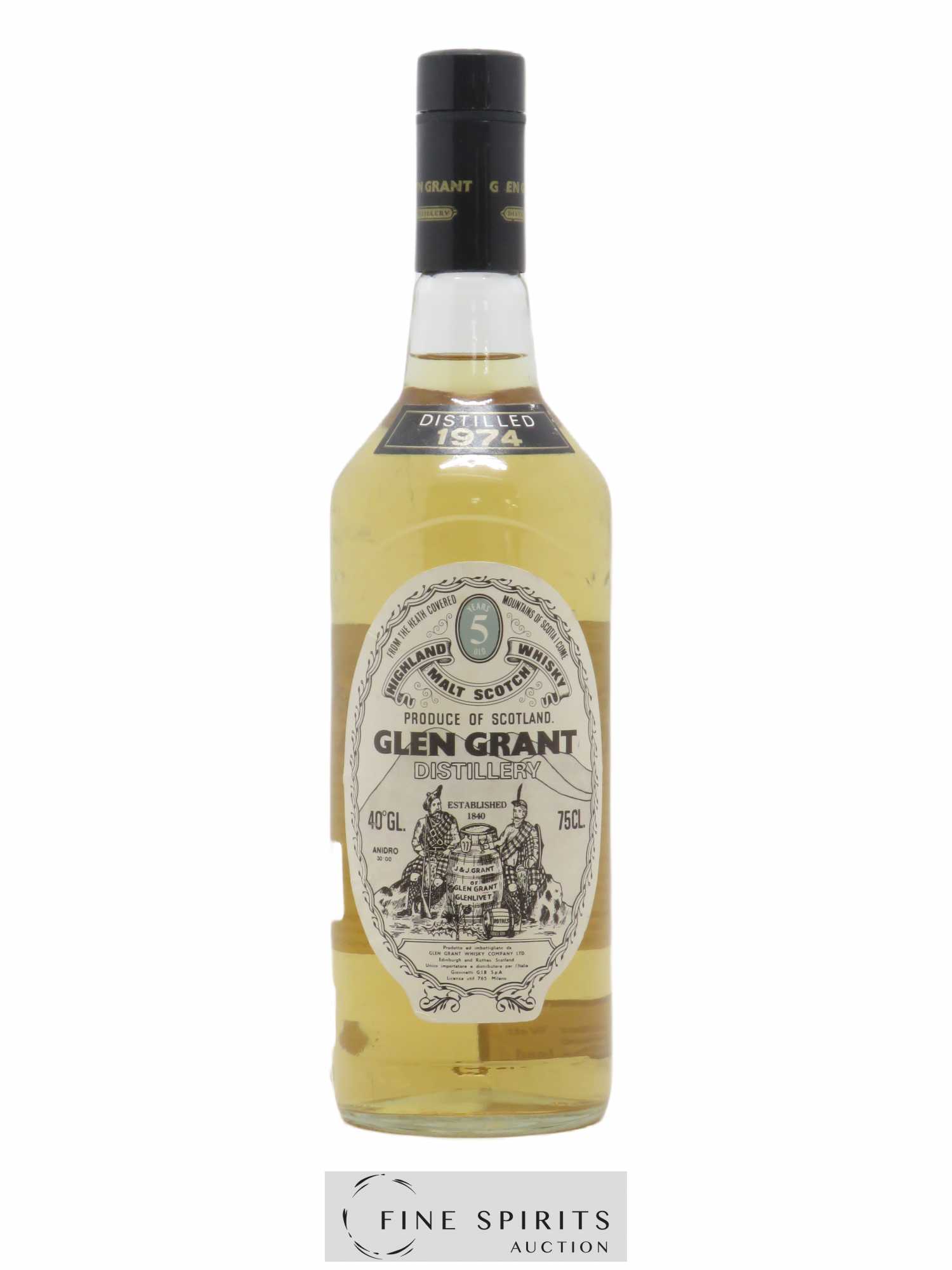 Glen Grant 5 years 1974 Of. Giovinetti Import