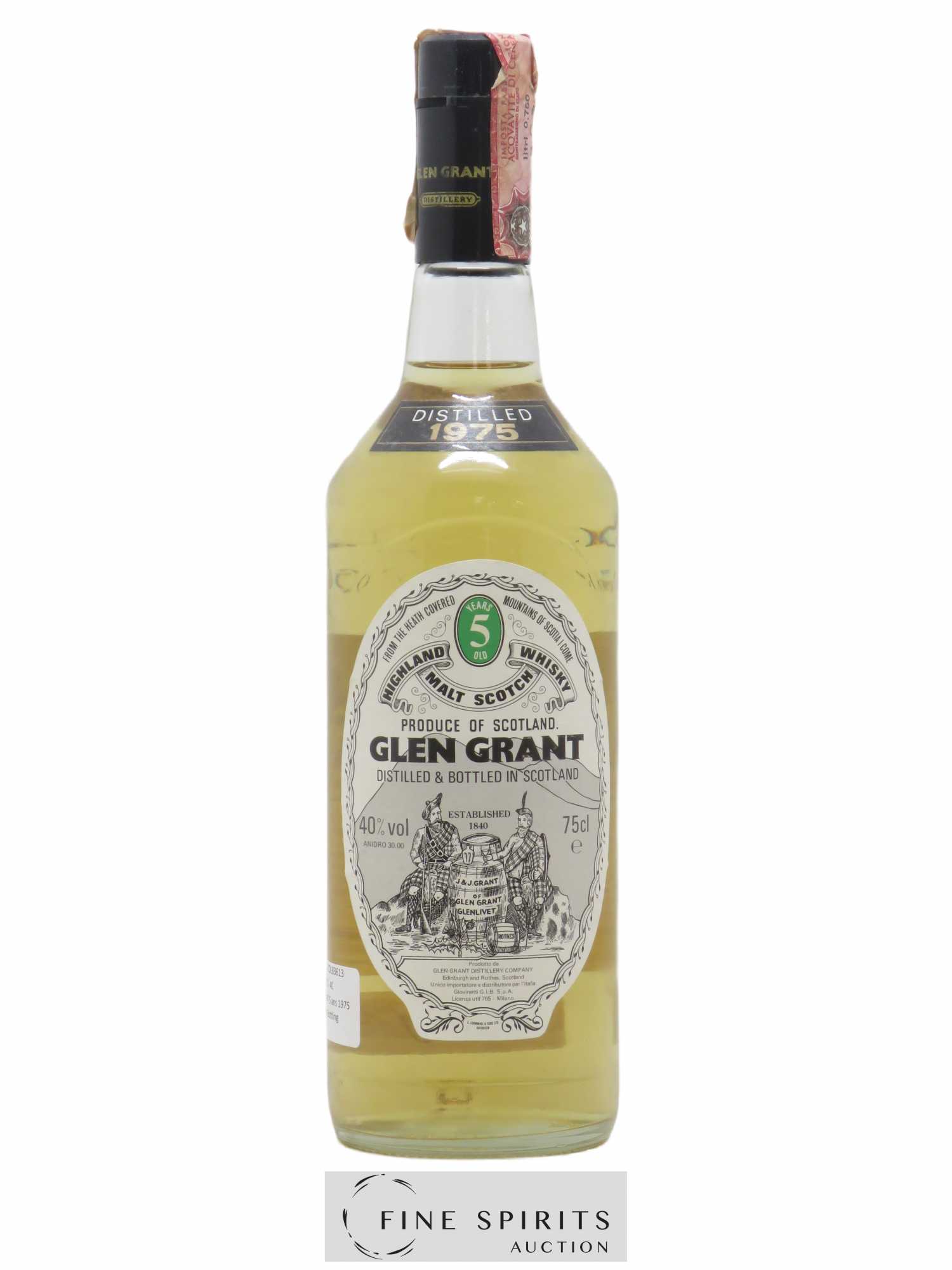 Glen Grant 5 years 1975 Of. Giovinetti Import