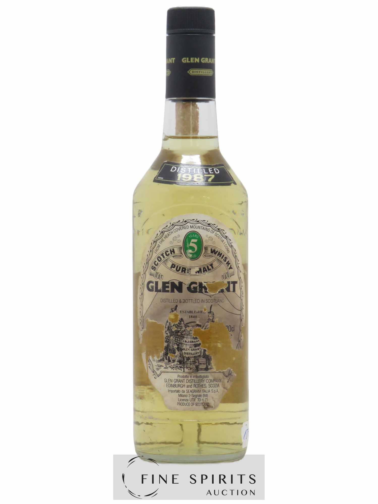 Glen Grant 5 years 1987 Of. Seagram Import