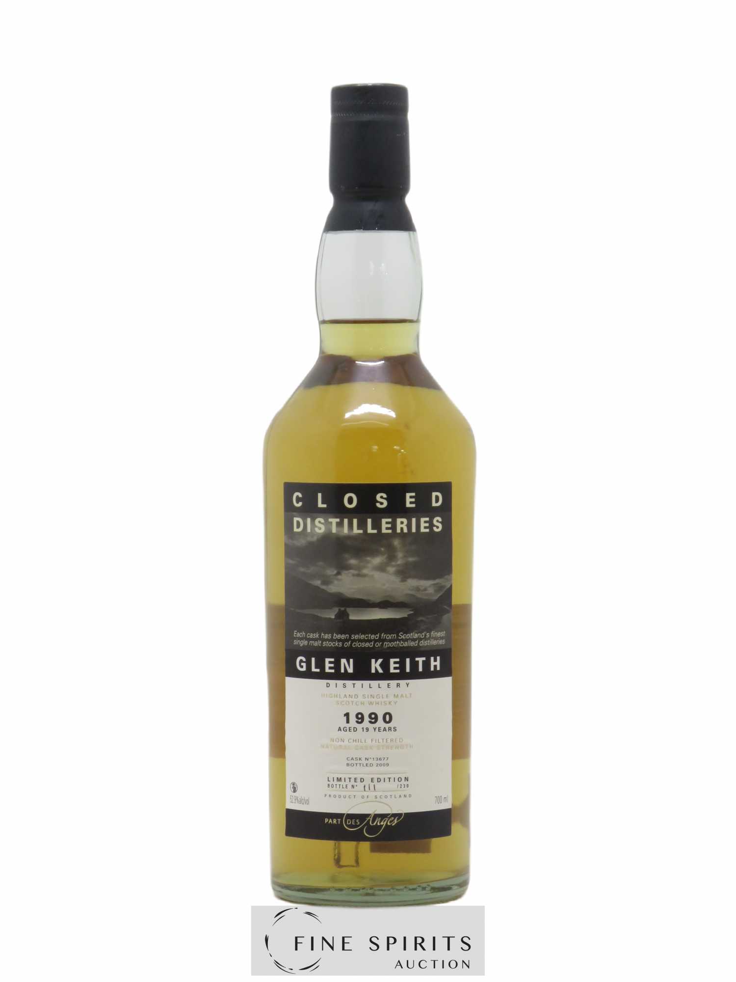 Glen Keith 19 years 1990 Part des Anges Cask n°13677 - One of 230 - bottled 2009 Closed Distilleries