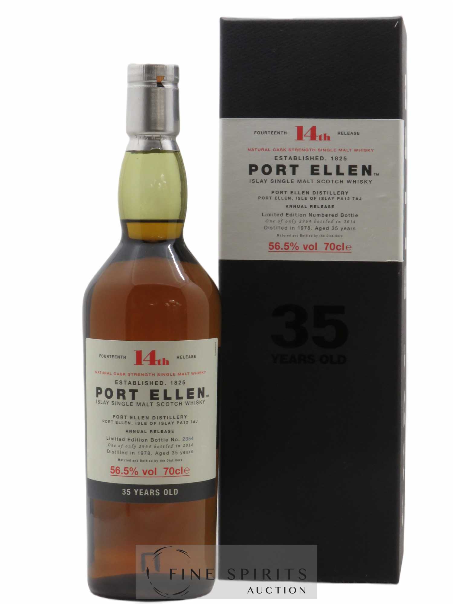 Port Ellen 35 years 1978 Of. 14th Release Natural Cask Strength - One of 2964 - bottled 2014 Limited Edition