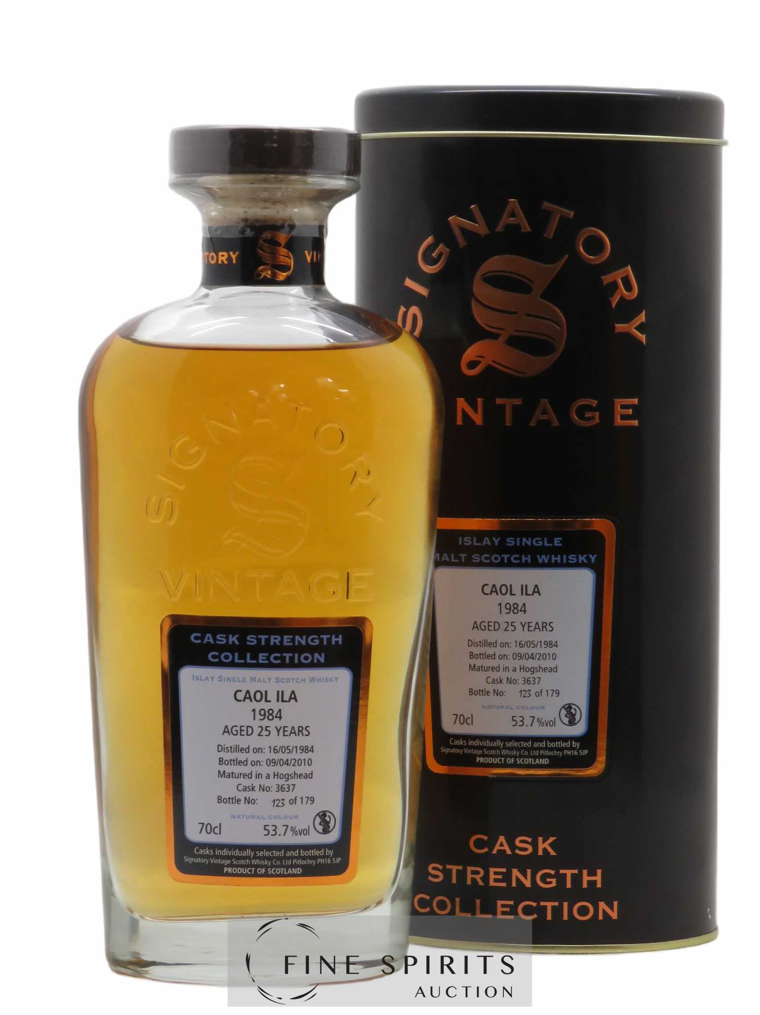 Caol Ila 25 years 1984 Signatory Vintage Cask n° 3637 2010 Release Cask Strength Collection